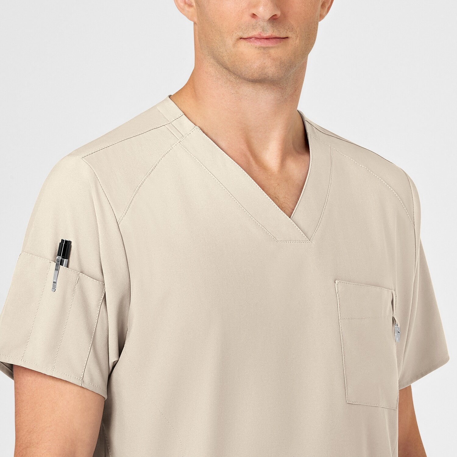 Casacca uomo 6355 scollo a V khaki