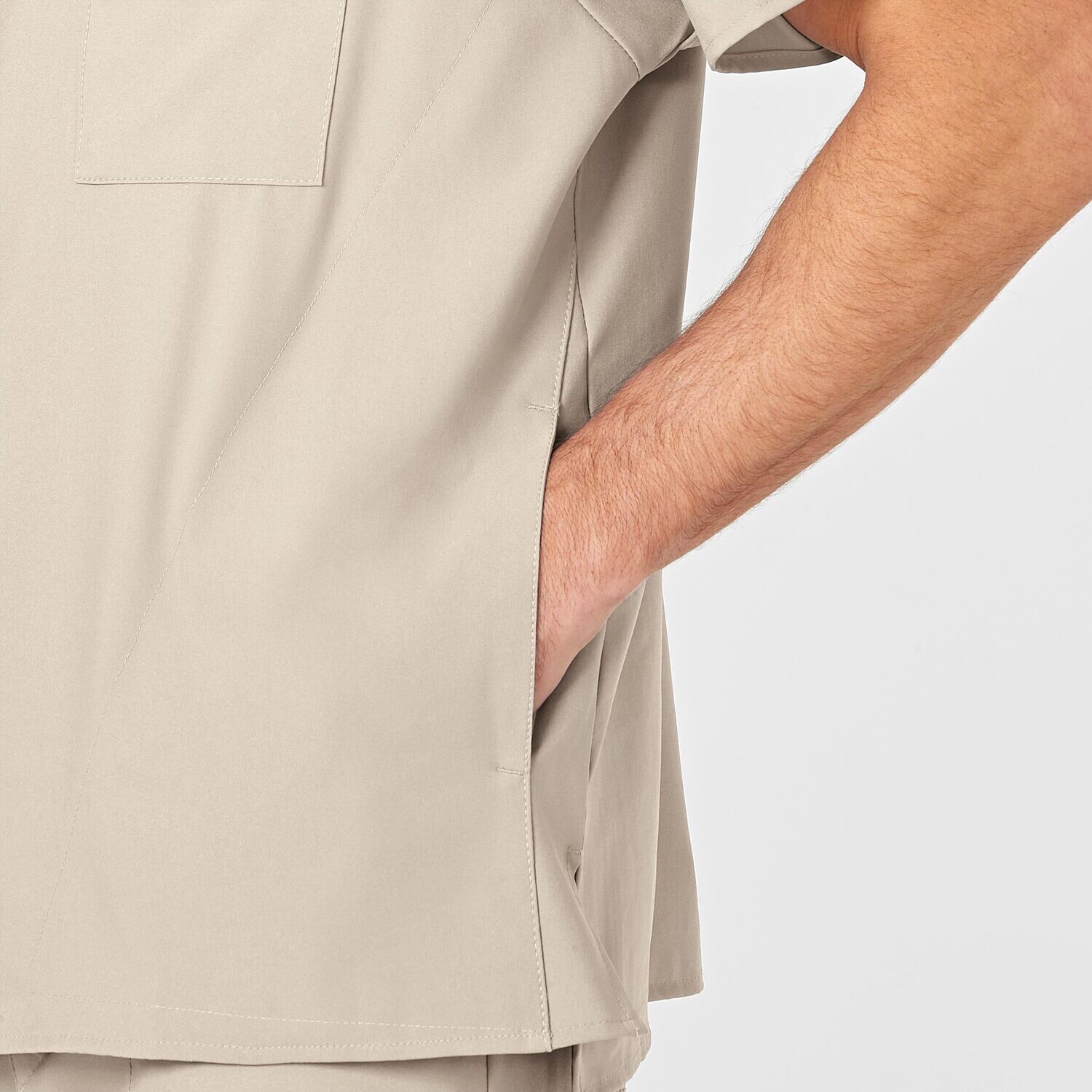 Casacca uomo 6355 scollo a V khaki