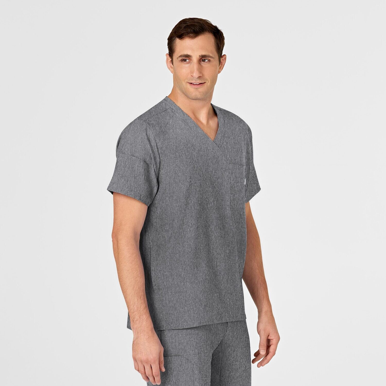 Casacca uomo 6355 scollo a V charcoal heather