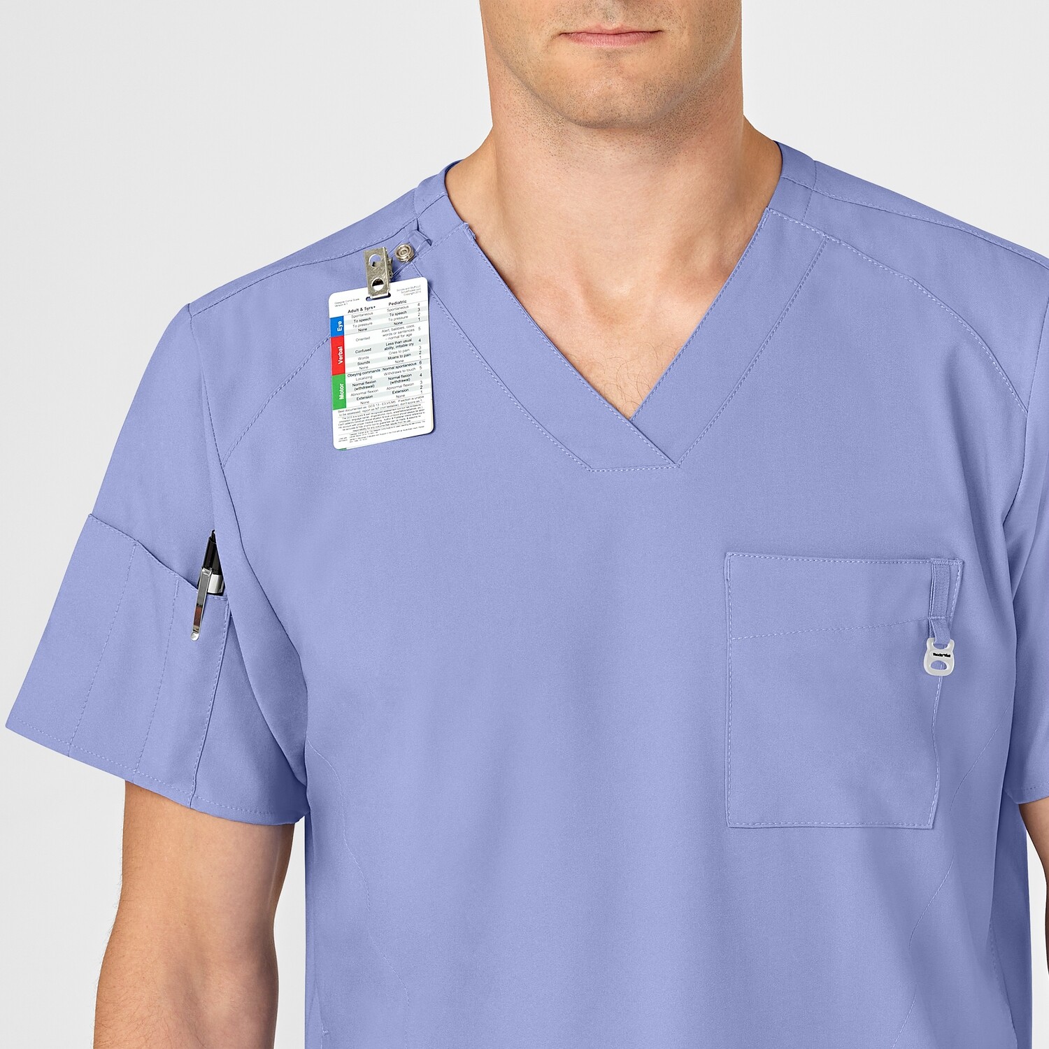 Casacca uomo 6355 scollo a V ceil blue