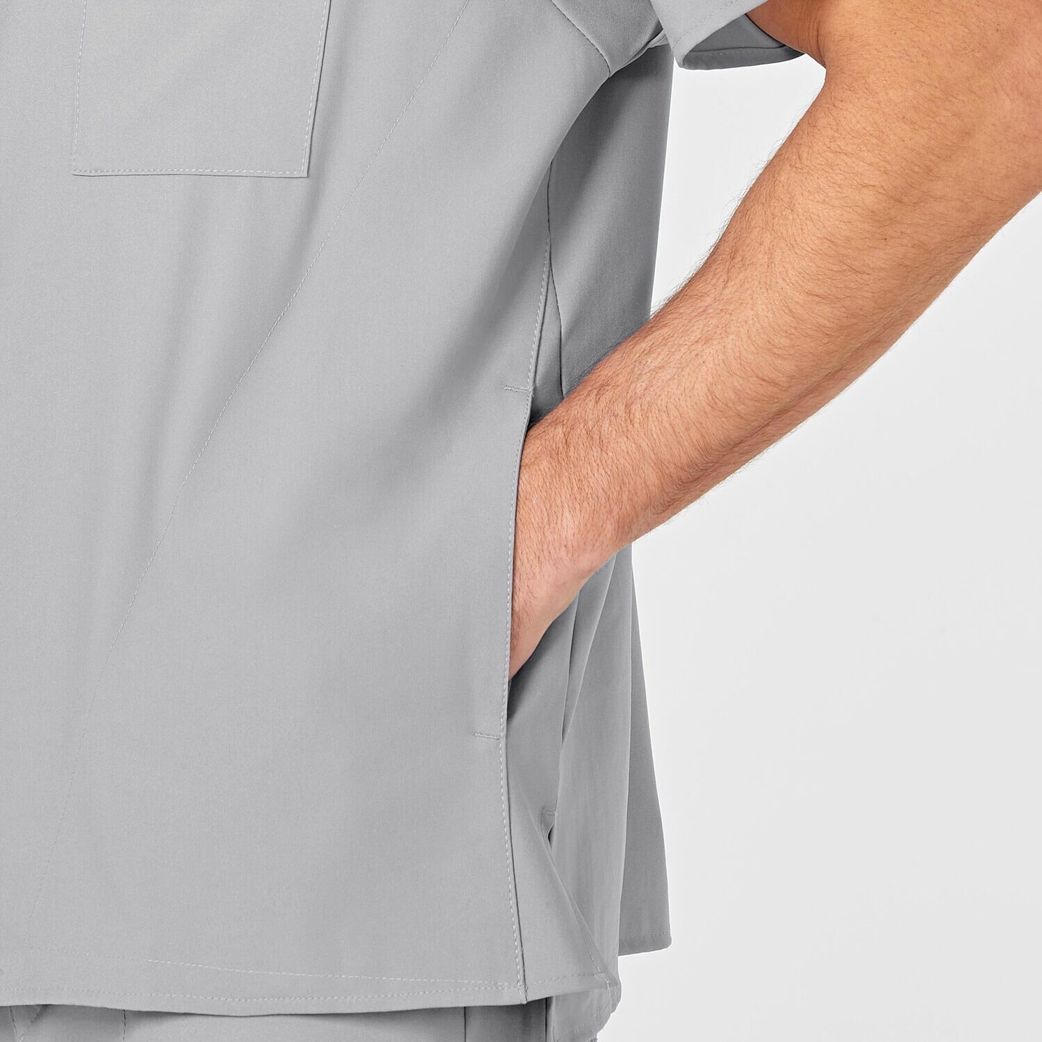 Casacca uomo 6355 scollo a V grey