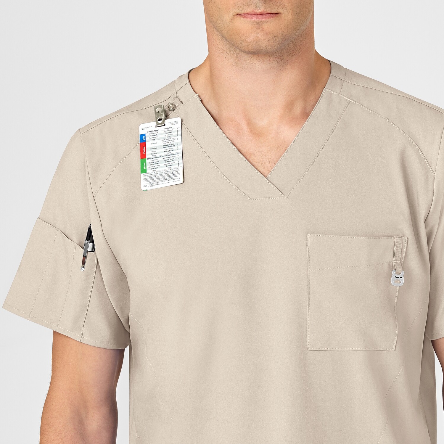 Casacca uomo 6355 scollo a V khaki