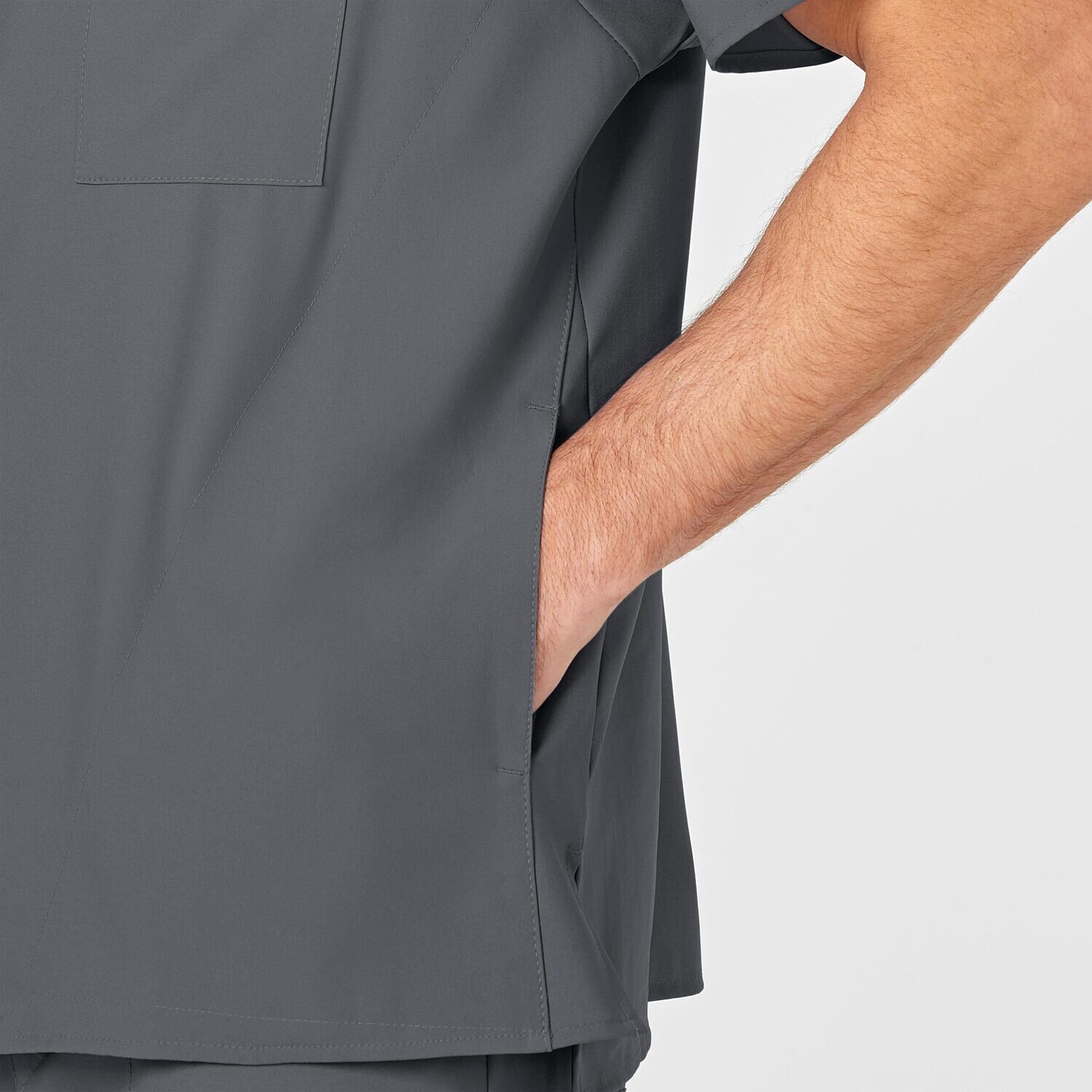 Casacca uomo 6355 scollo a V pewter