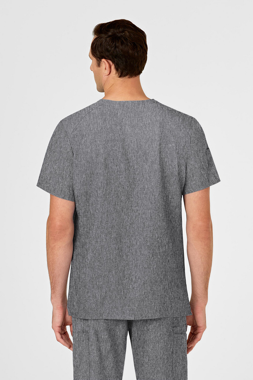 Casacca uomo 6355 scollo a V charcoal heather