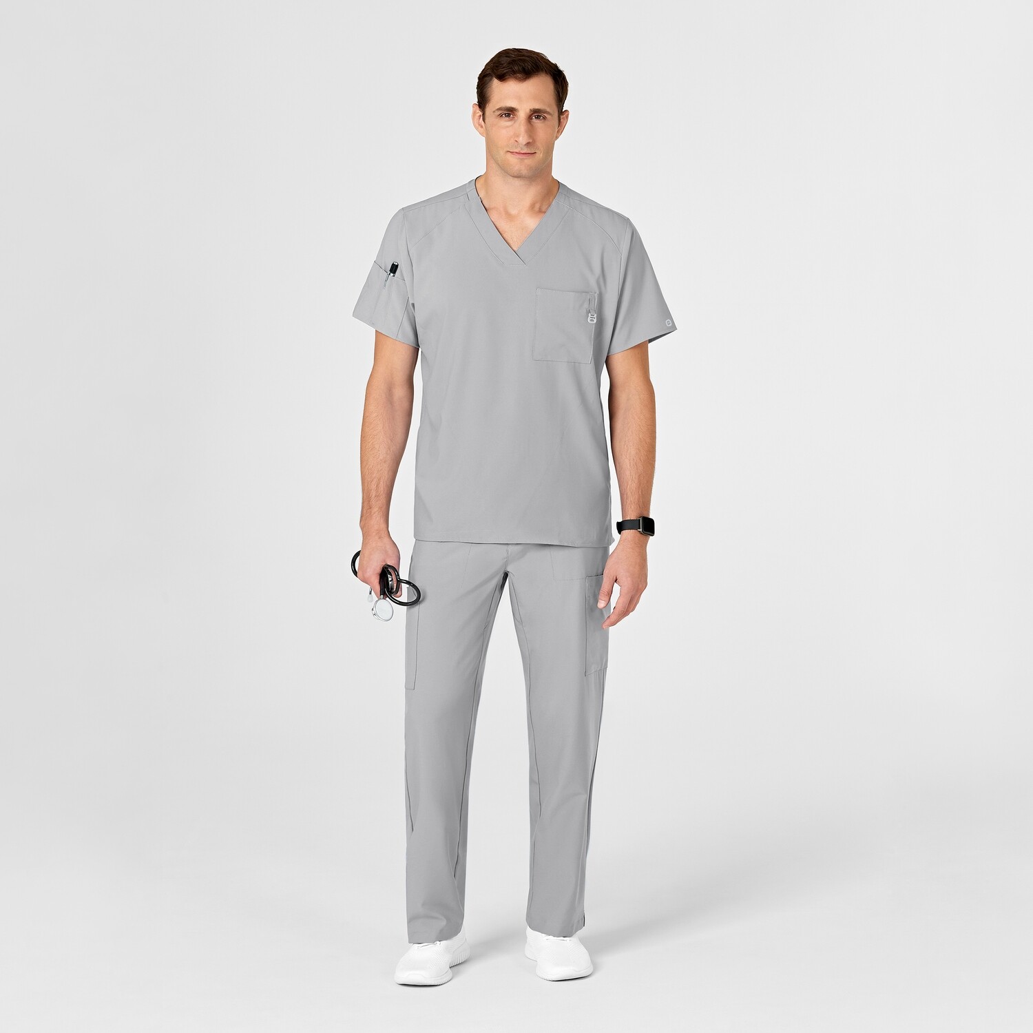 Casacca uomo 6355 scollo a V grey