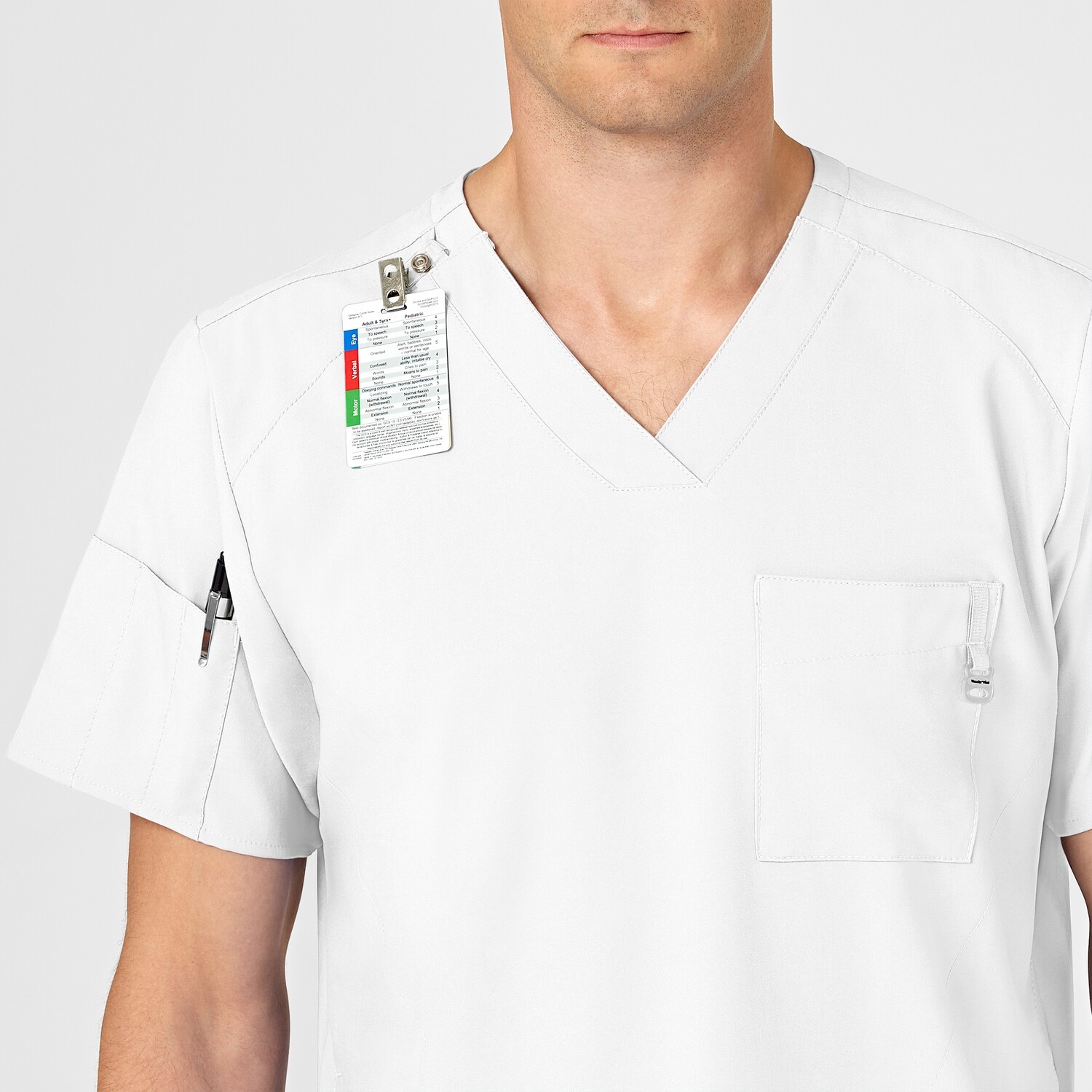 Casacca uomo 6355 scollo a V white