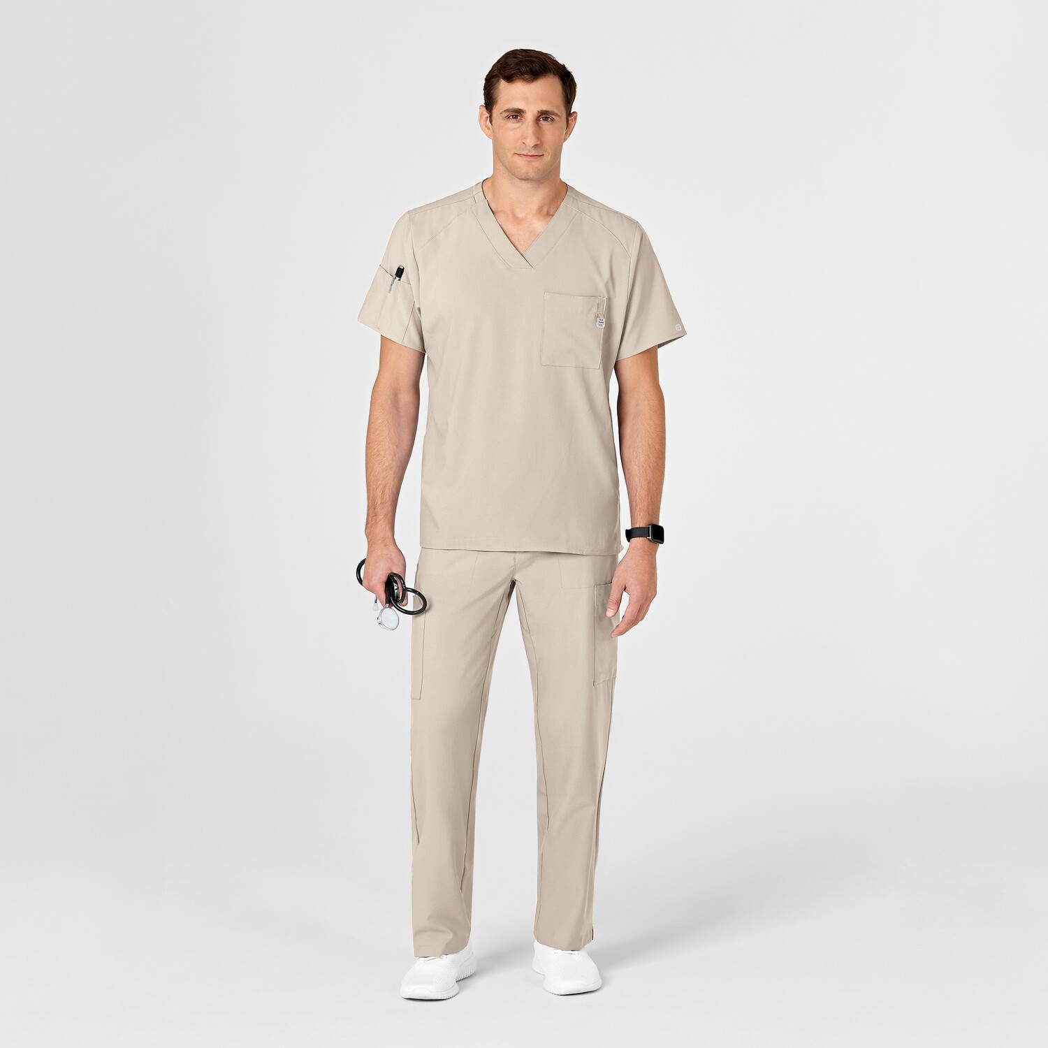 Casacca uomo 6355 scollo a V khaki