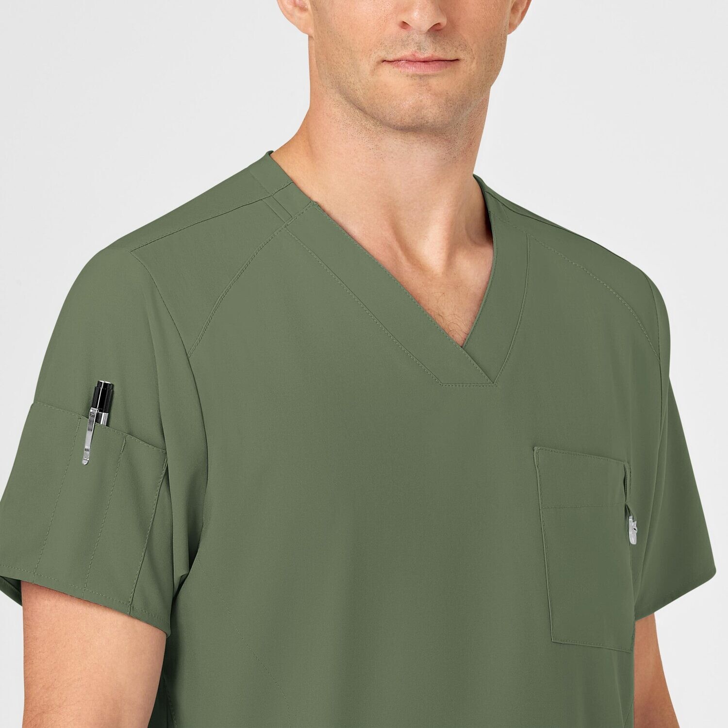 Casacca uomo 6355 scollo a V olive