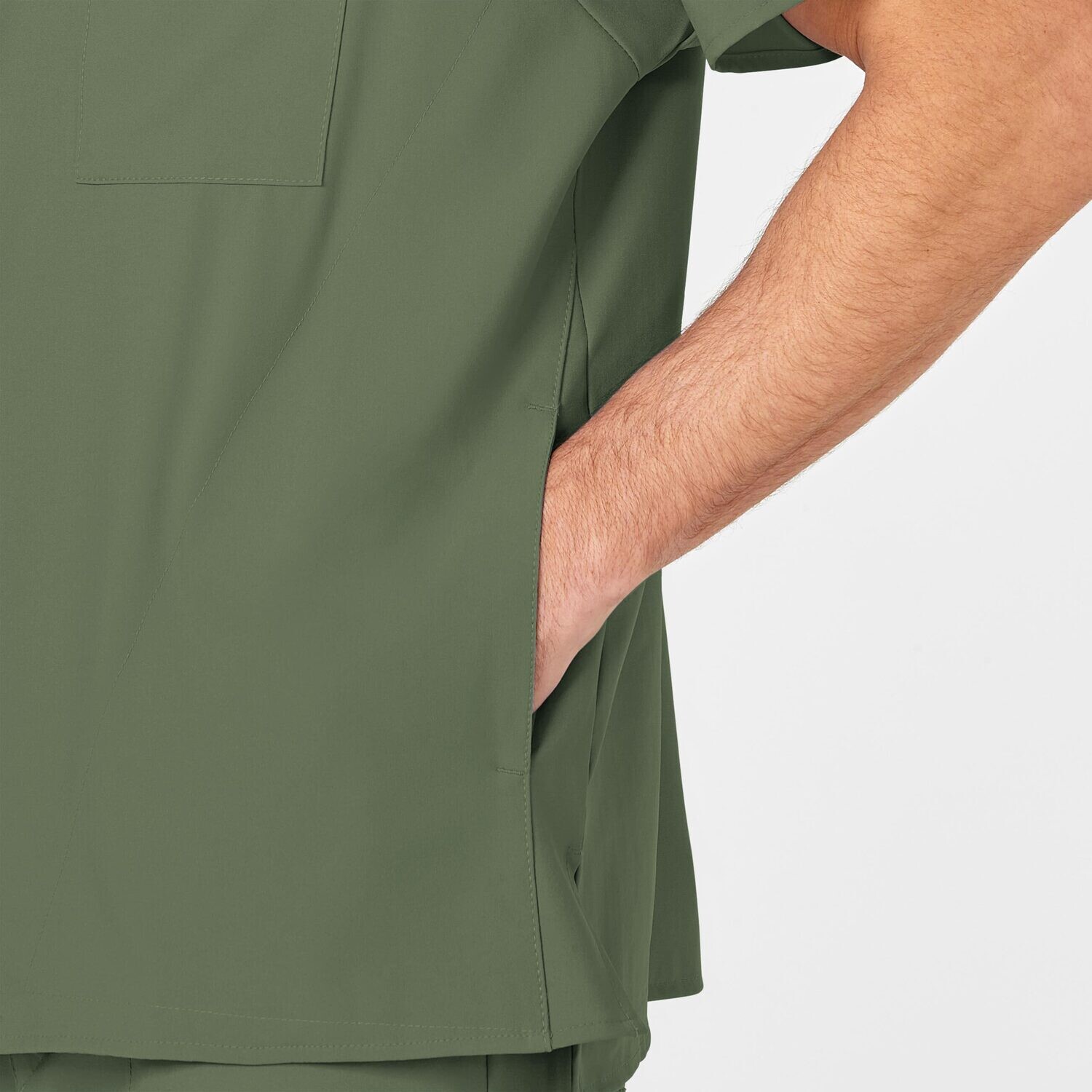 Casacca uomo 6355 scollo a V olive