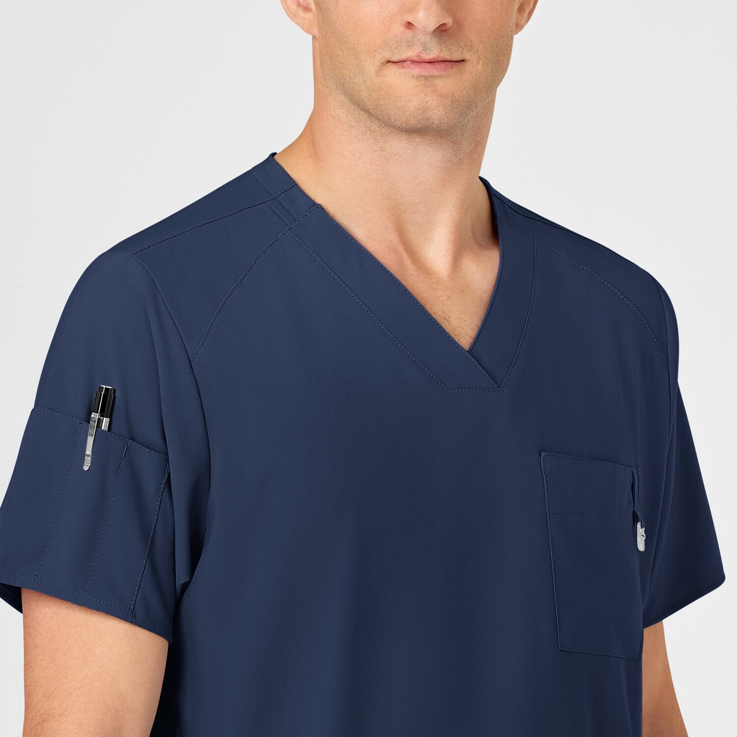 Casacca uomo 6355 scollo a V navy blue