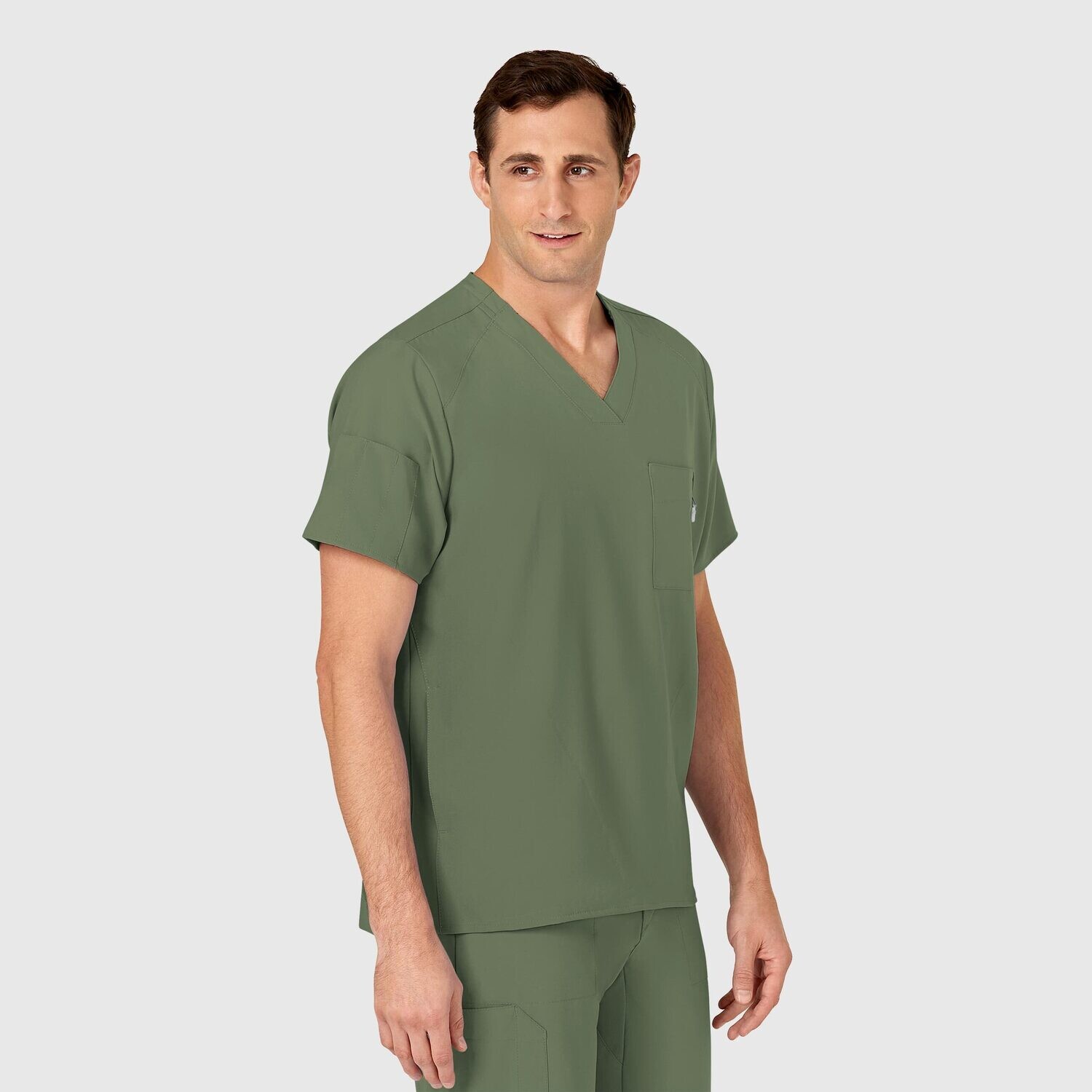 Casacca uomo 6355 scollo a V olive