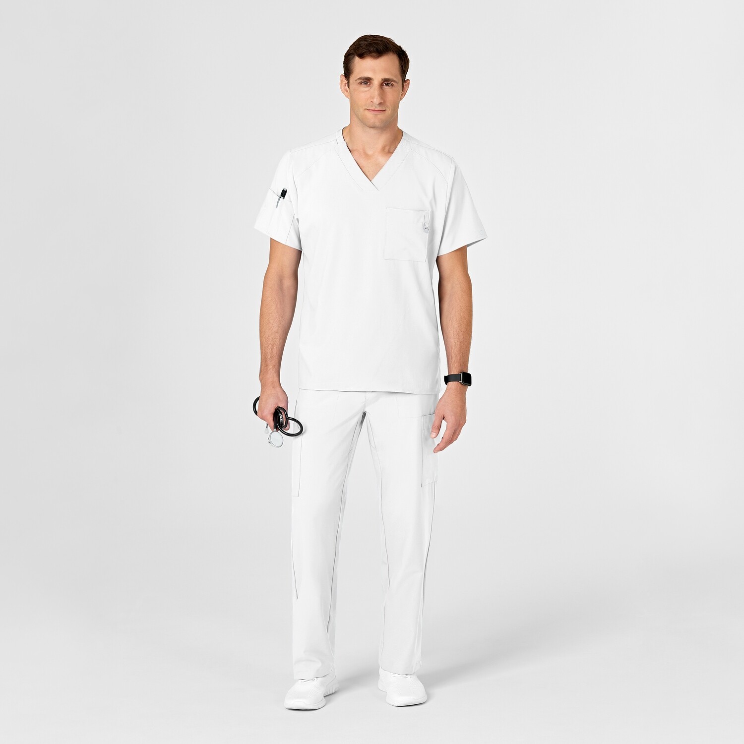 Casacca uomo 6355 scollo a V white