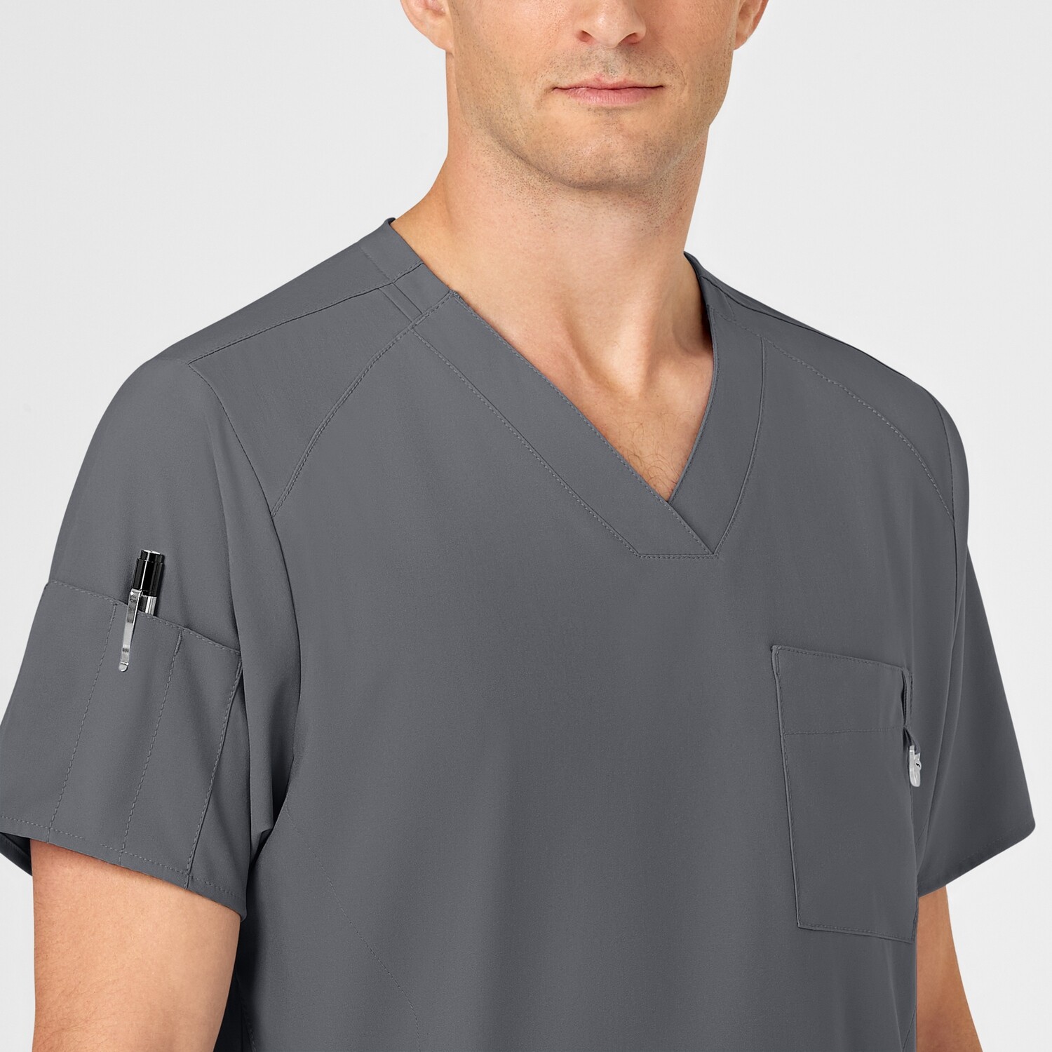 Casacca uomo 6355 scollo a V pewter