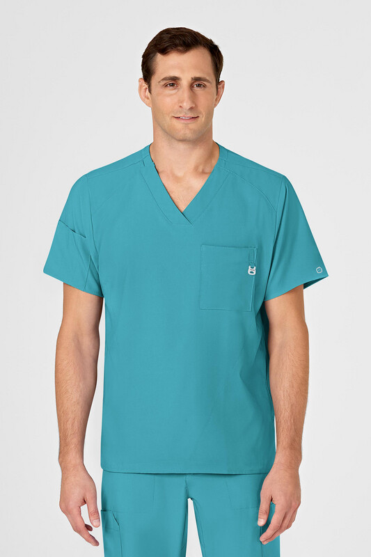 Casacca uomo 6355 scollo a V teal blue