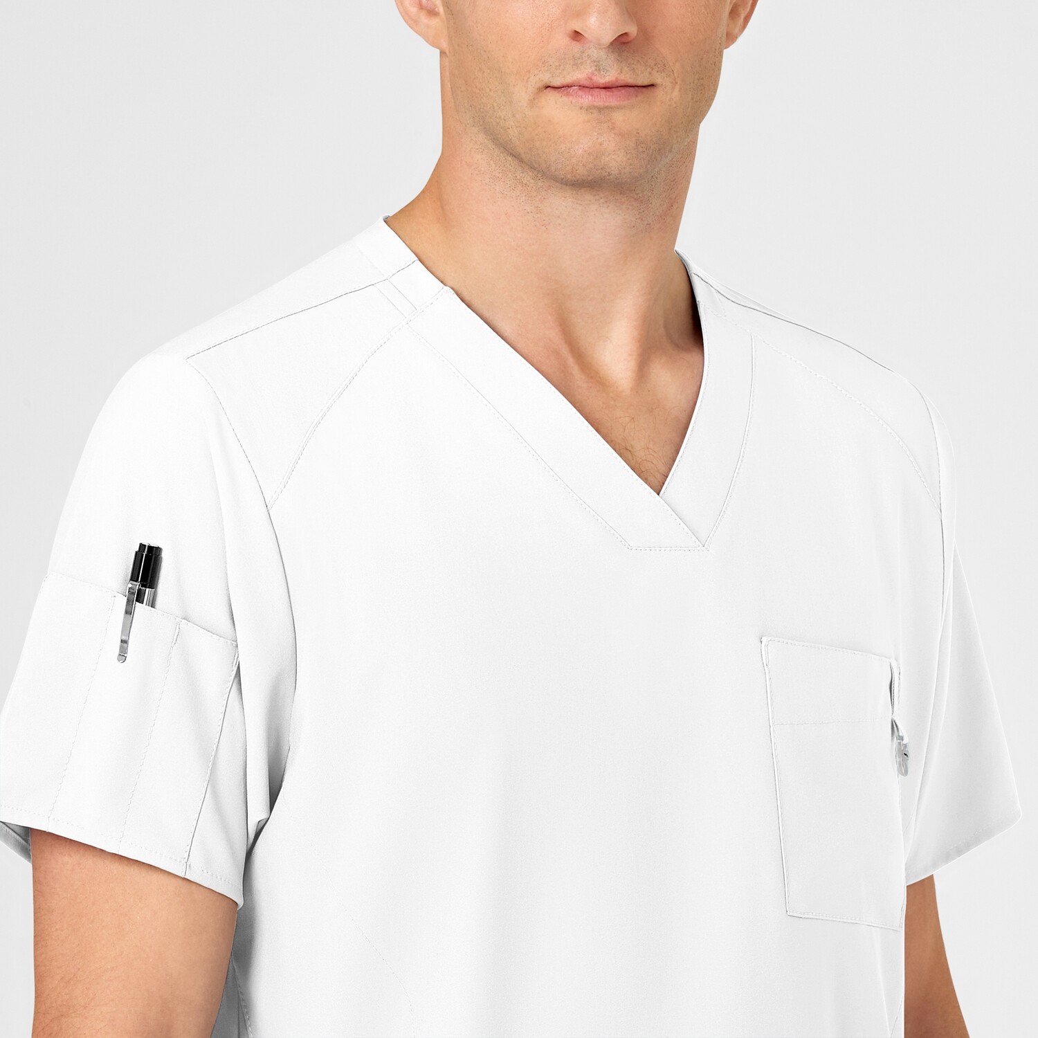Casacca uomo 6355 scollo a V white