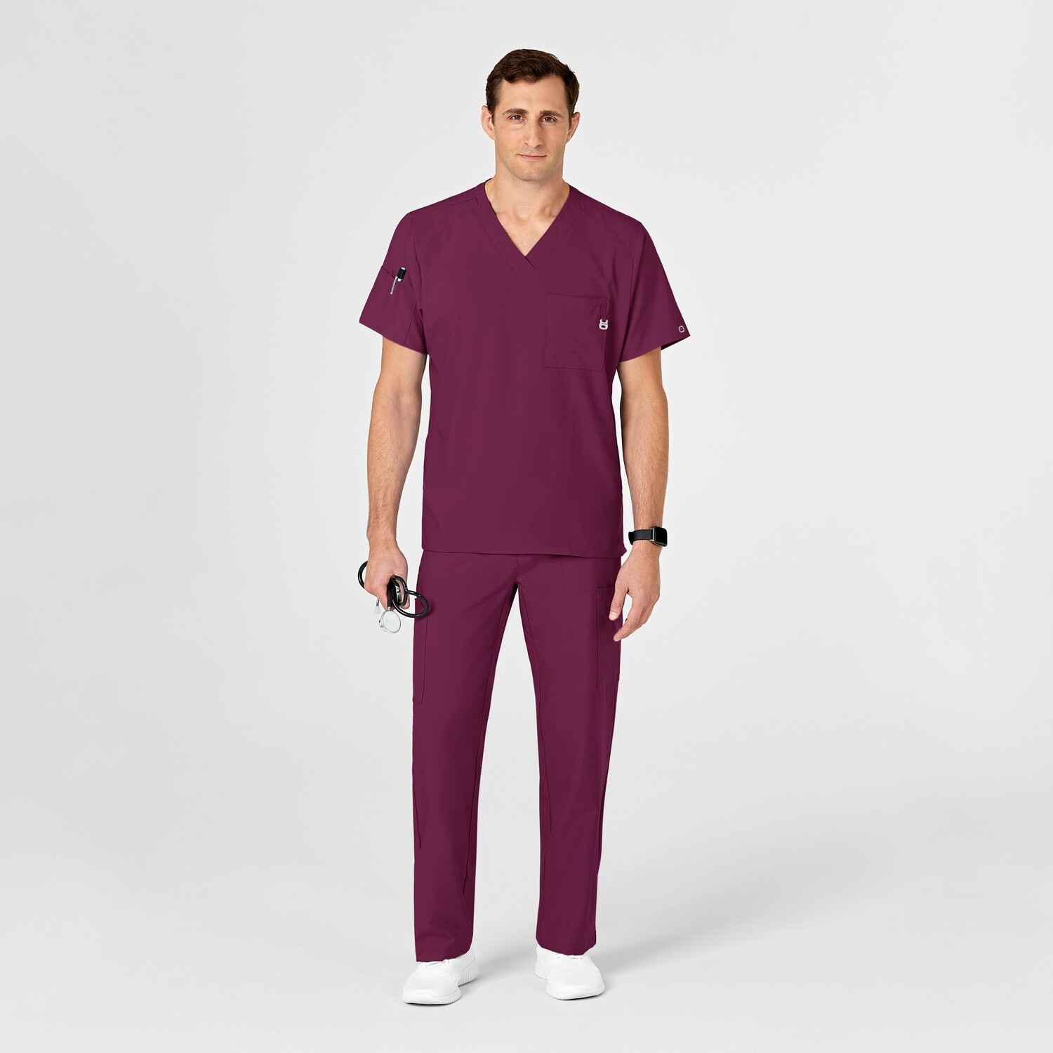 Casacca uomo 6355 scollo a V wine