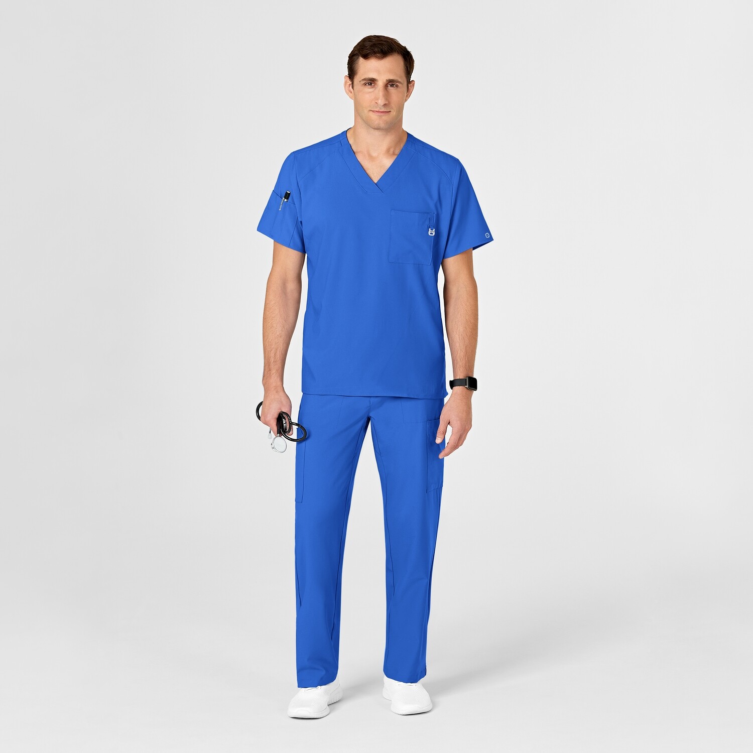Casacca uomo 6355 scollo a V royal blue