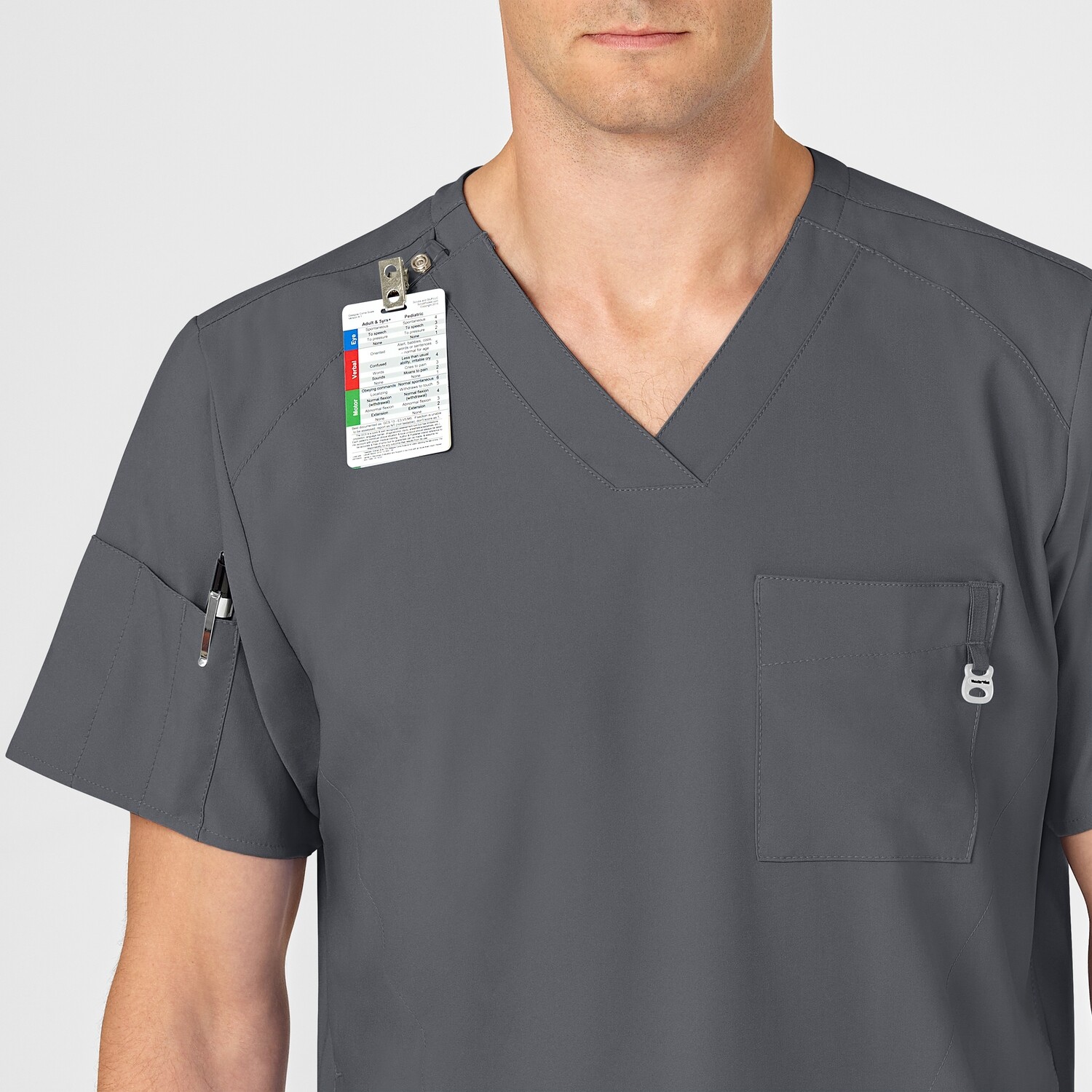Casacca uomo 6355 scollo a V pewter