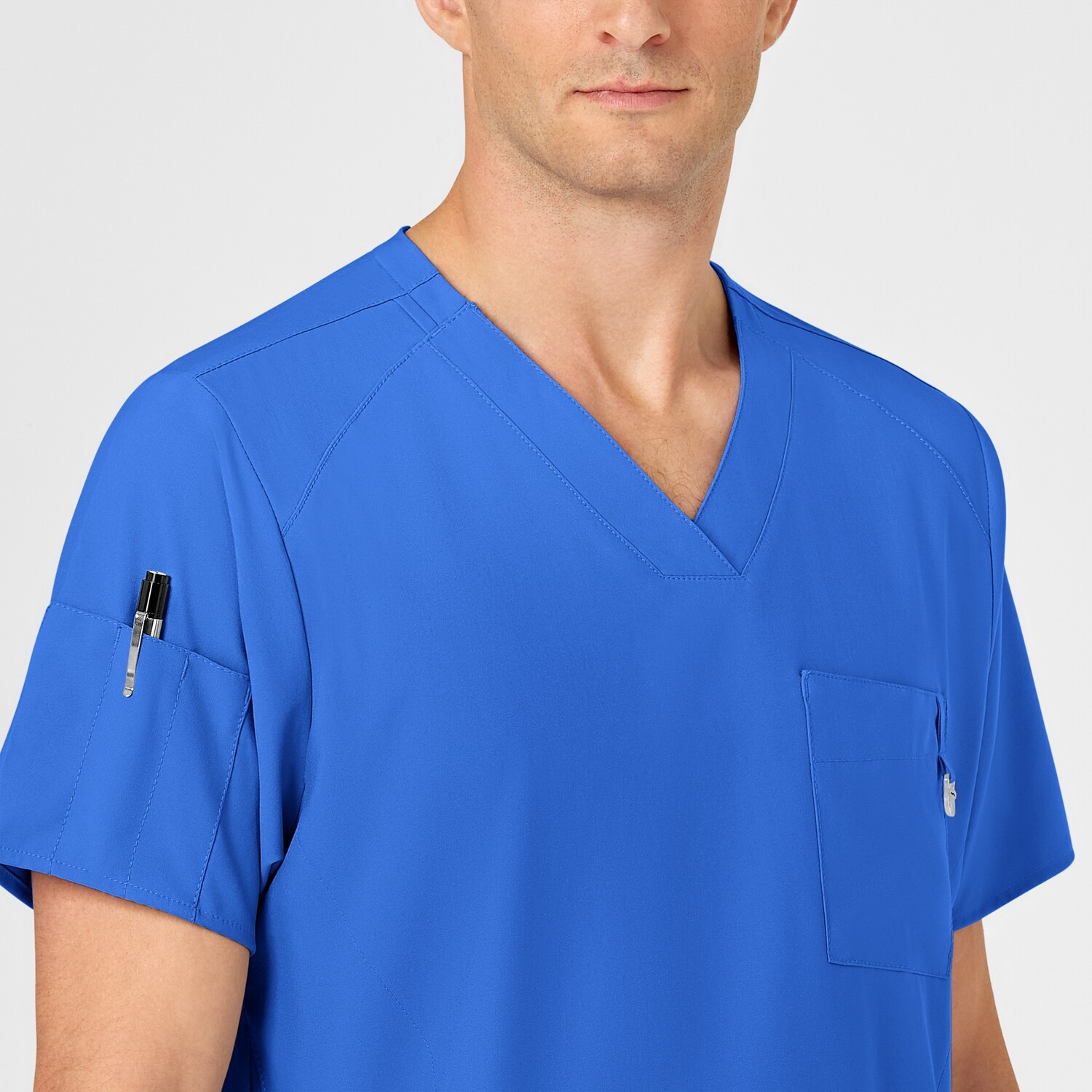 Casacca uomo 6355 scollo a V royal blue