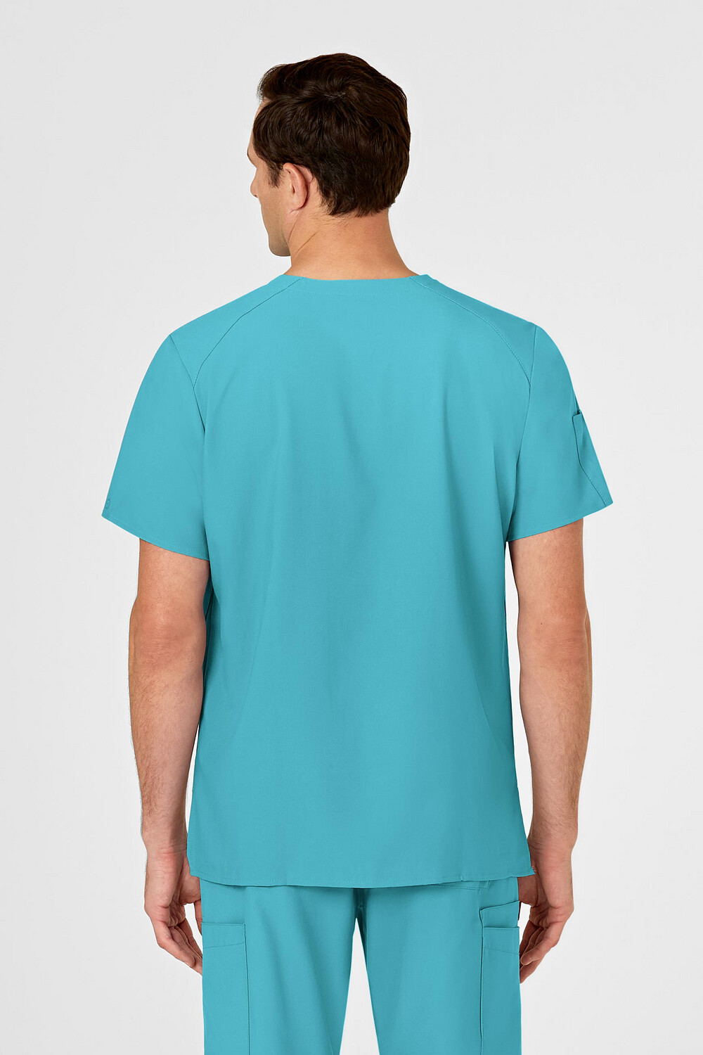 Casacca uomo 6355 scollo a V teal blue