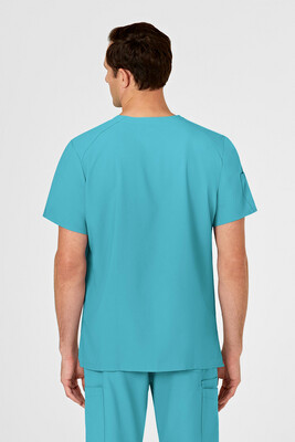 Casacca uomo 6355 scollo a V teal blue
