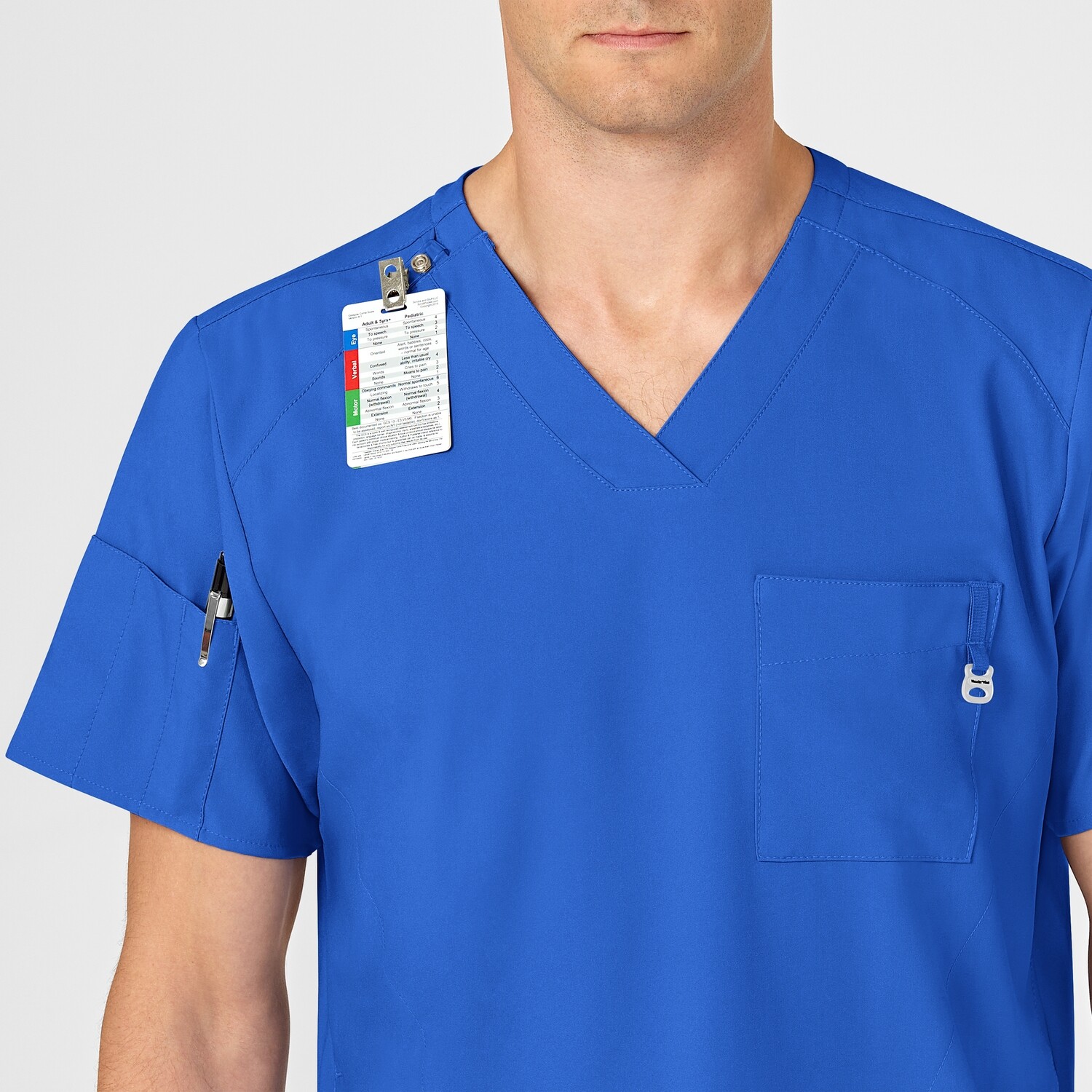 Casacca uomo 6355 scollo a V royal blue