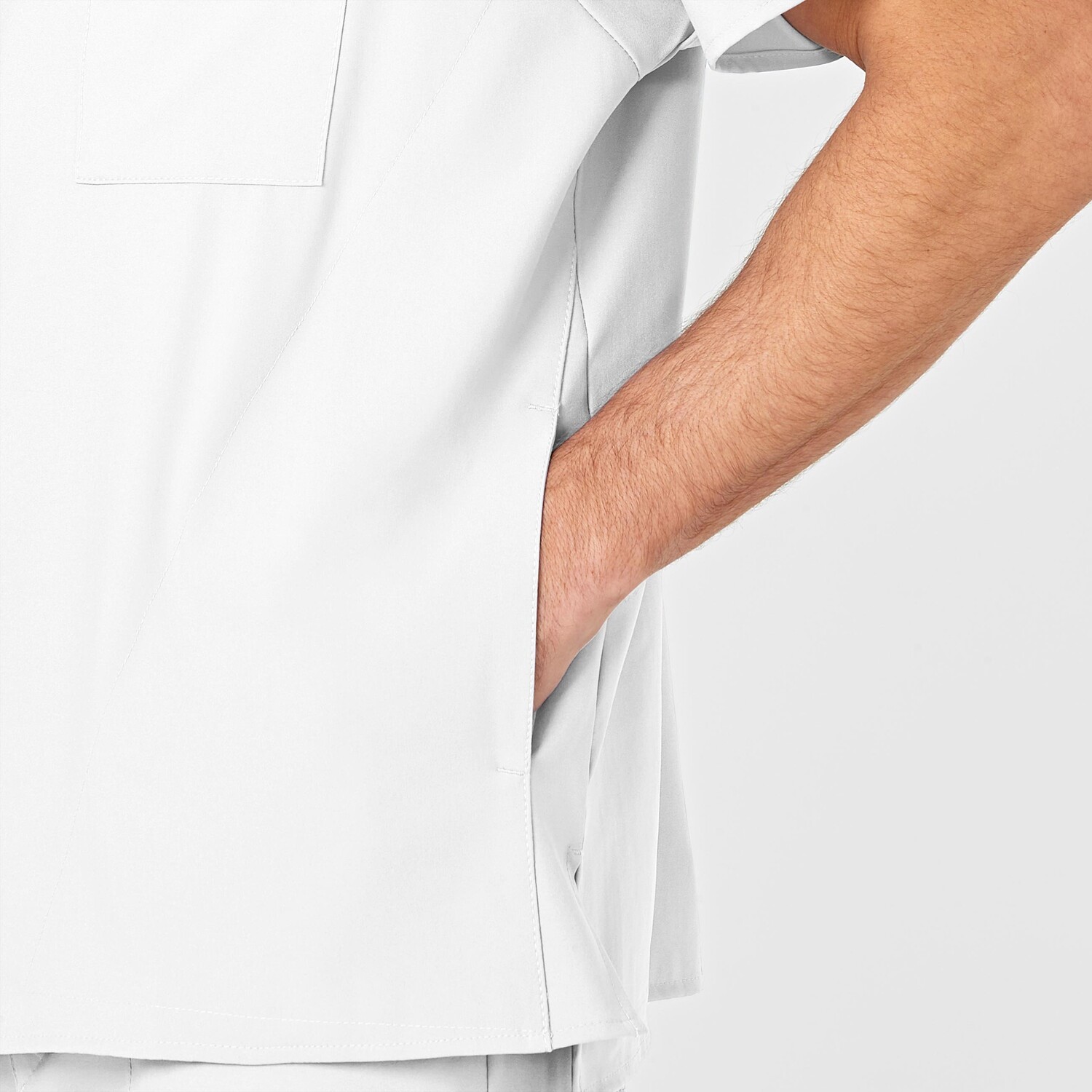 Casacca uomo 6355 scollo a V white