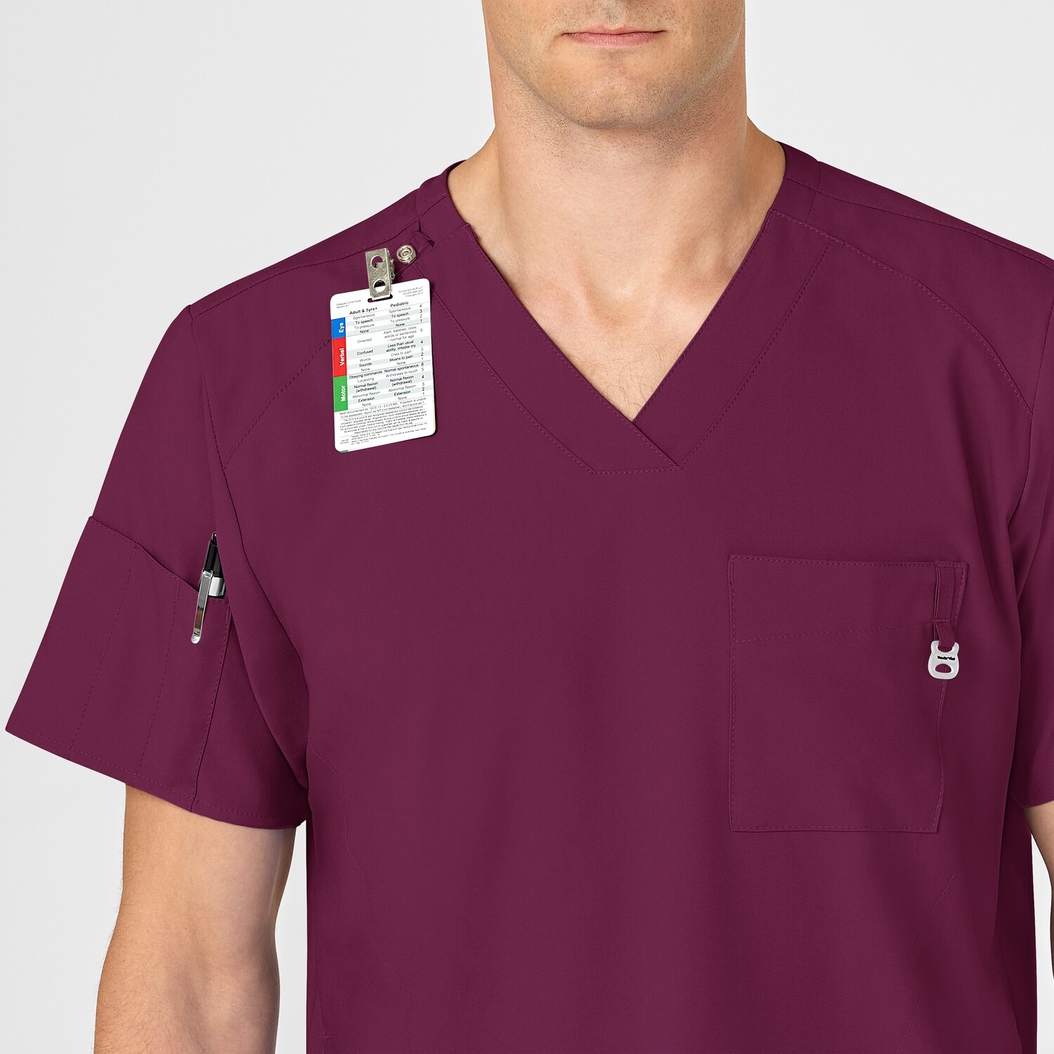 Casacca uomo 6355 scollo a V wine
