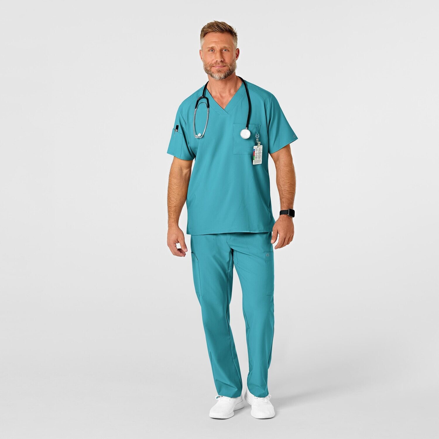 Pantalone uomo 5355 cargo 7 tasche teal blue