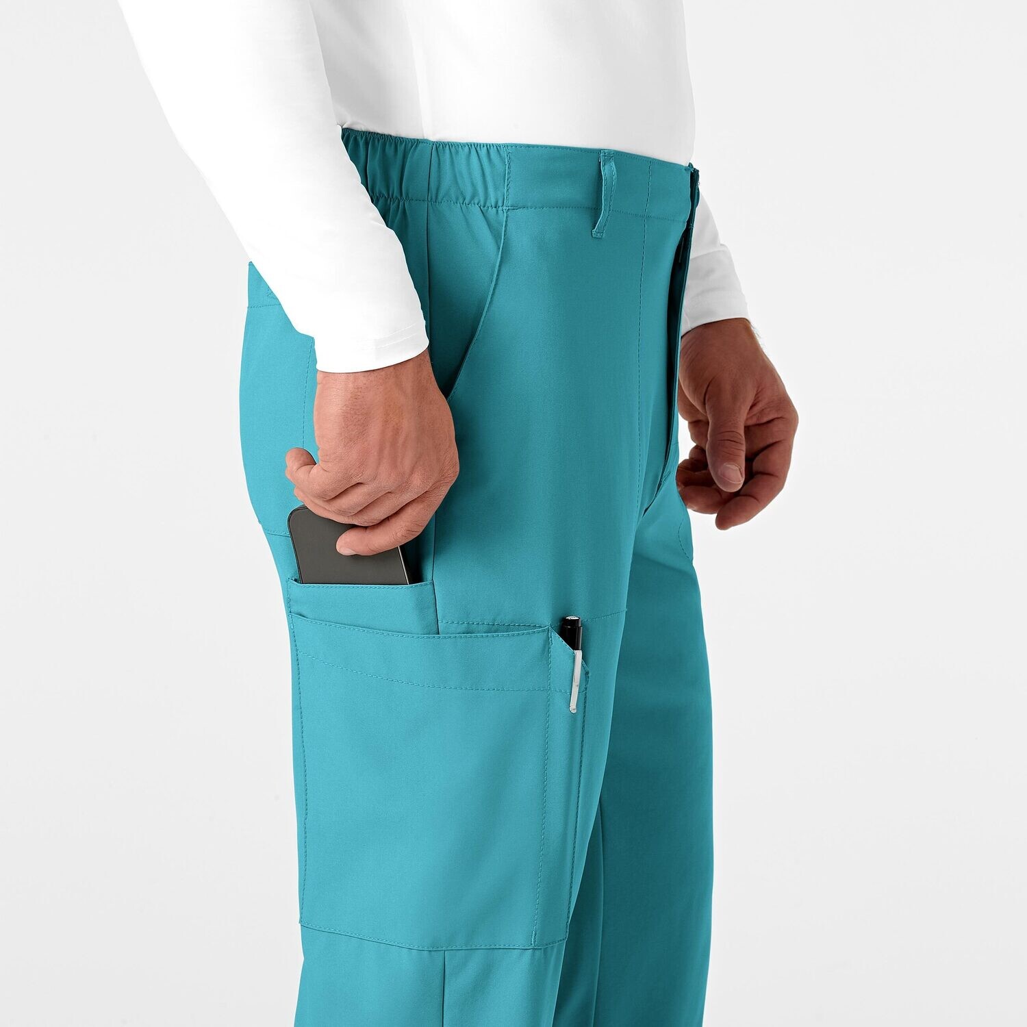 Pantalone uomo 5355 cargo 7 tasche teal blue