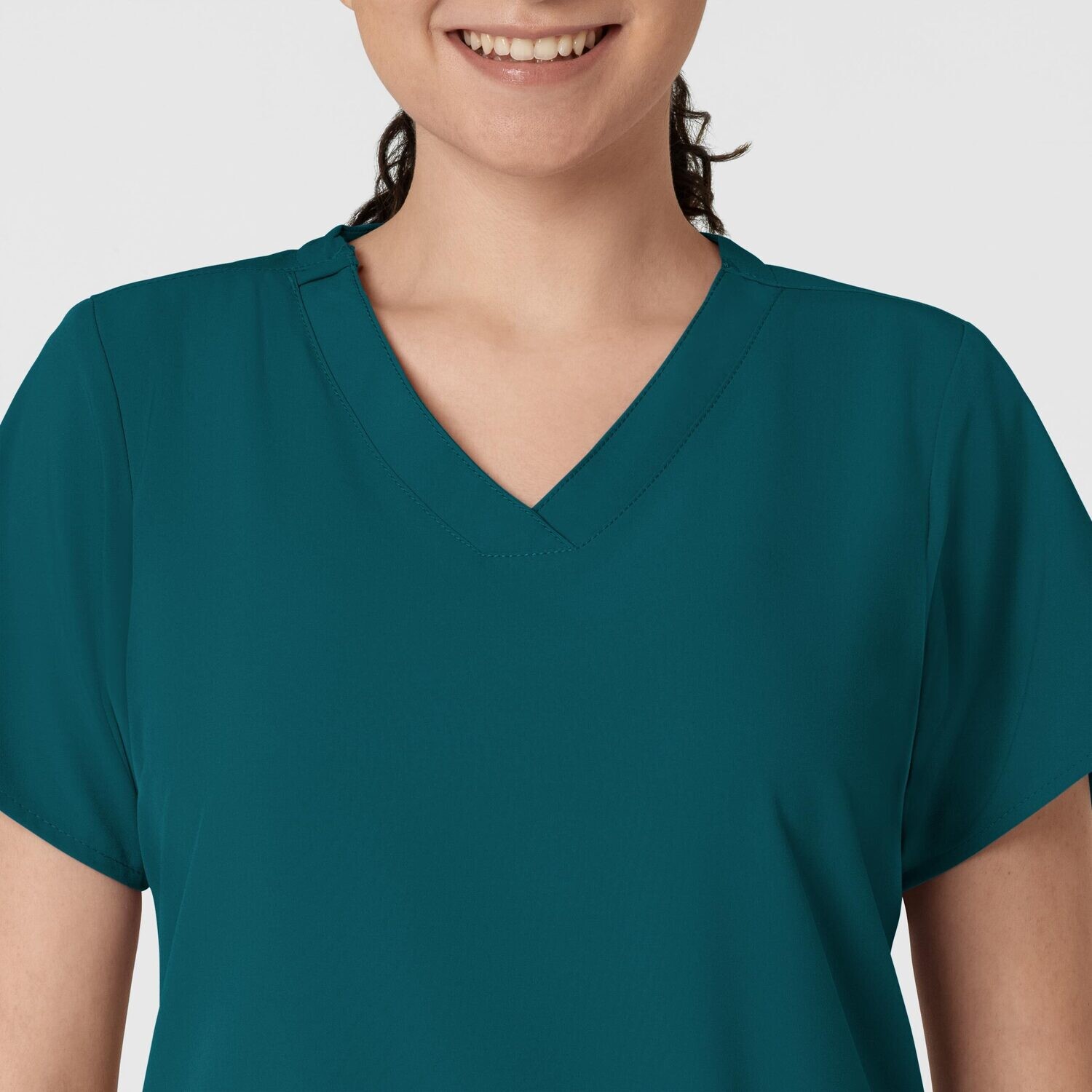 Casacca donna 6255 scollo a V caribbean blue