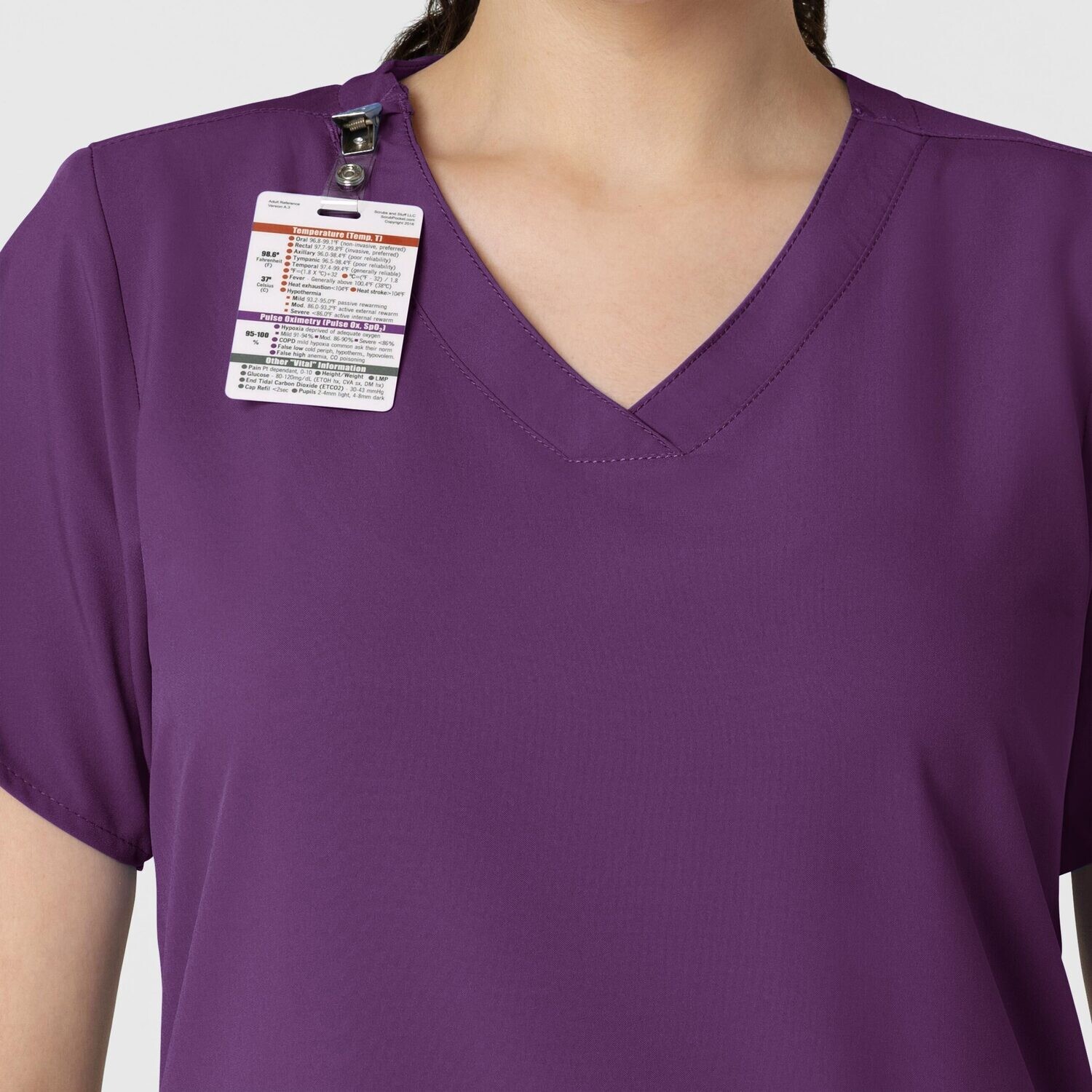 Casacca donna 6255 scollo a V eggplant