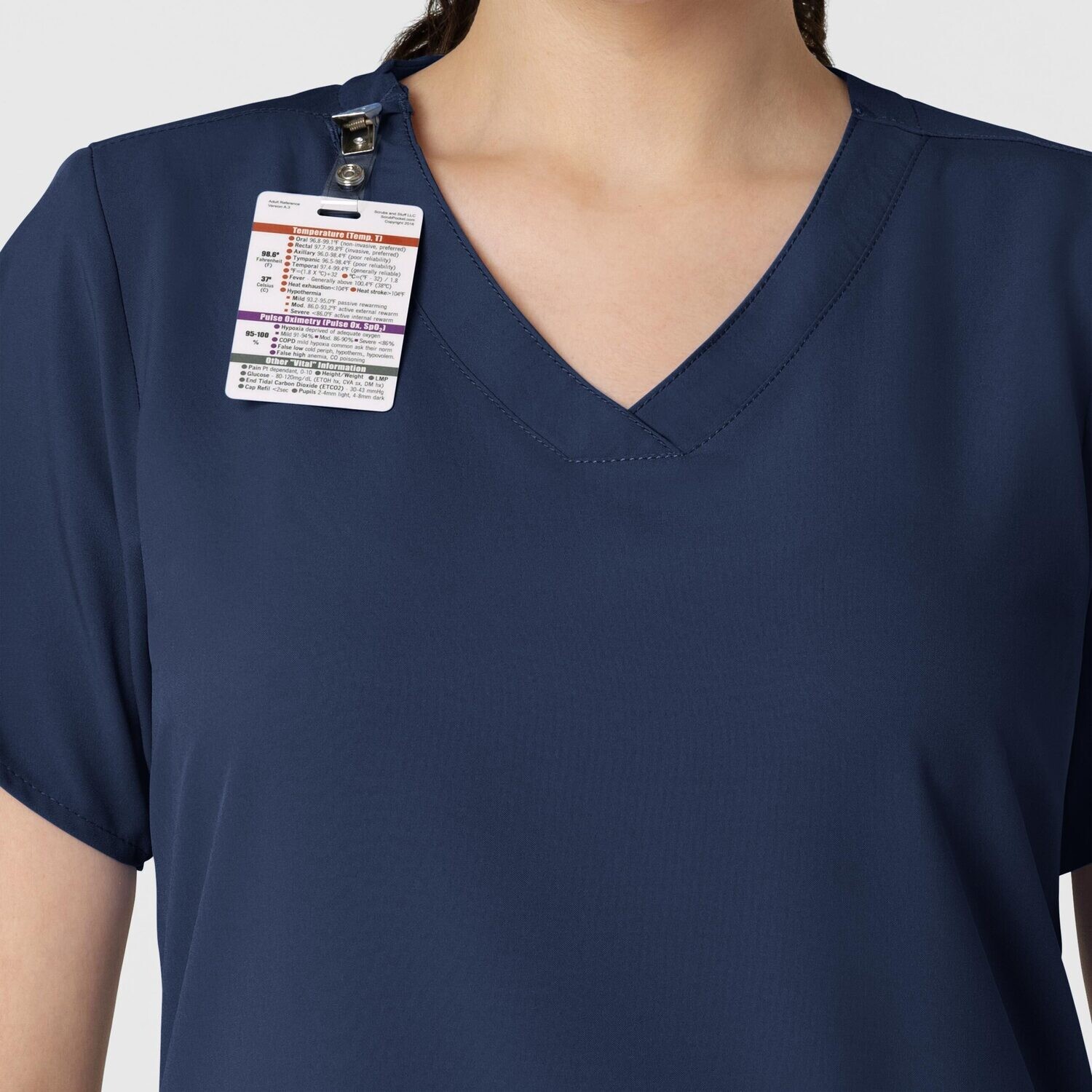 Casacca donna 6255 scollo a V navy blue