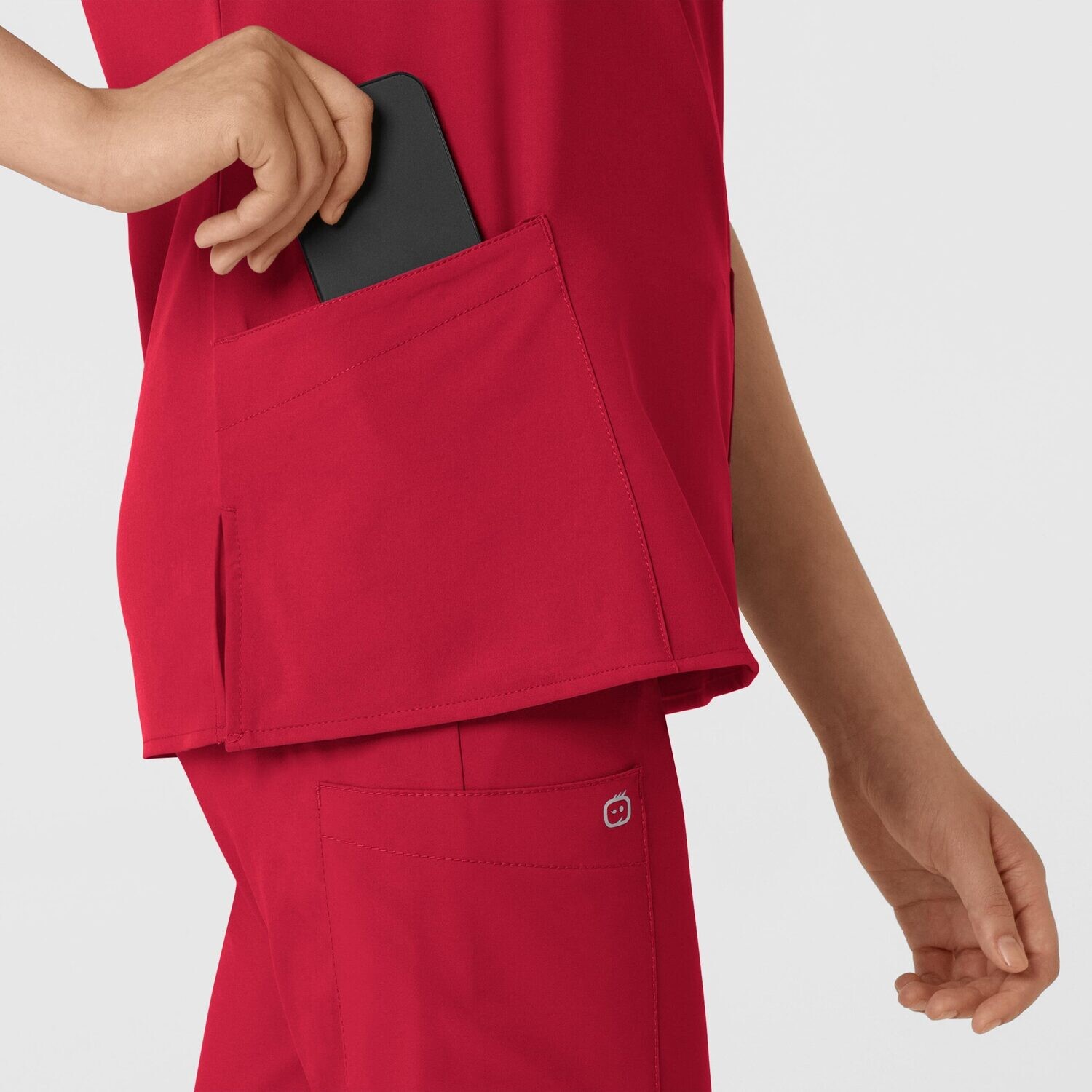 Casacca donna 6255 scollo a V red
