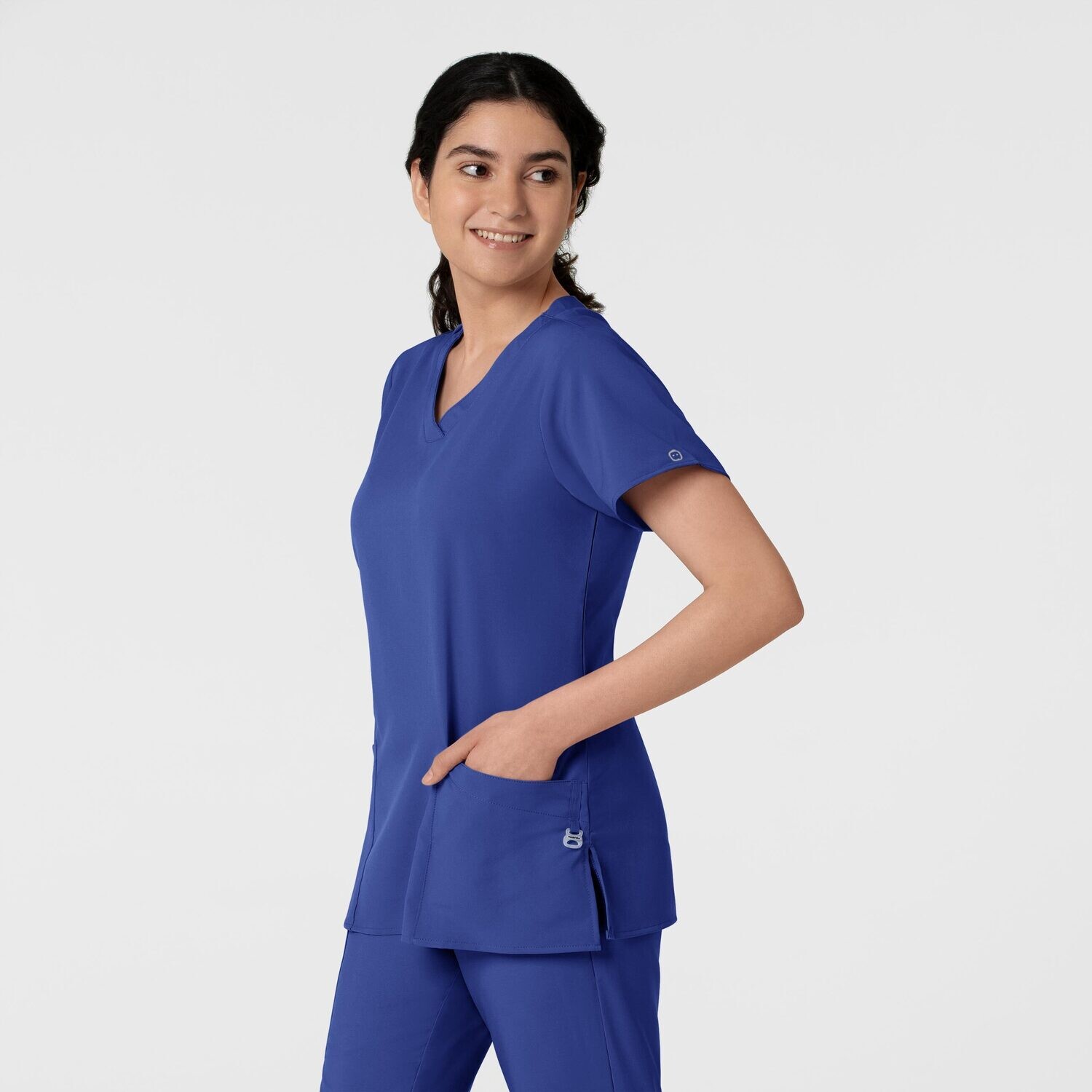 Casacca donna 6255 scollo a V galaxy blue
