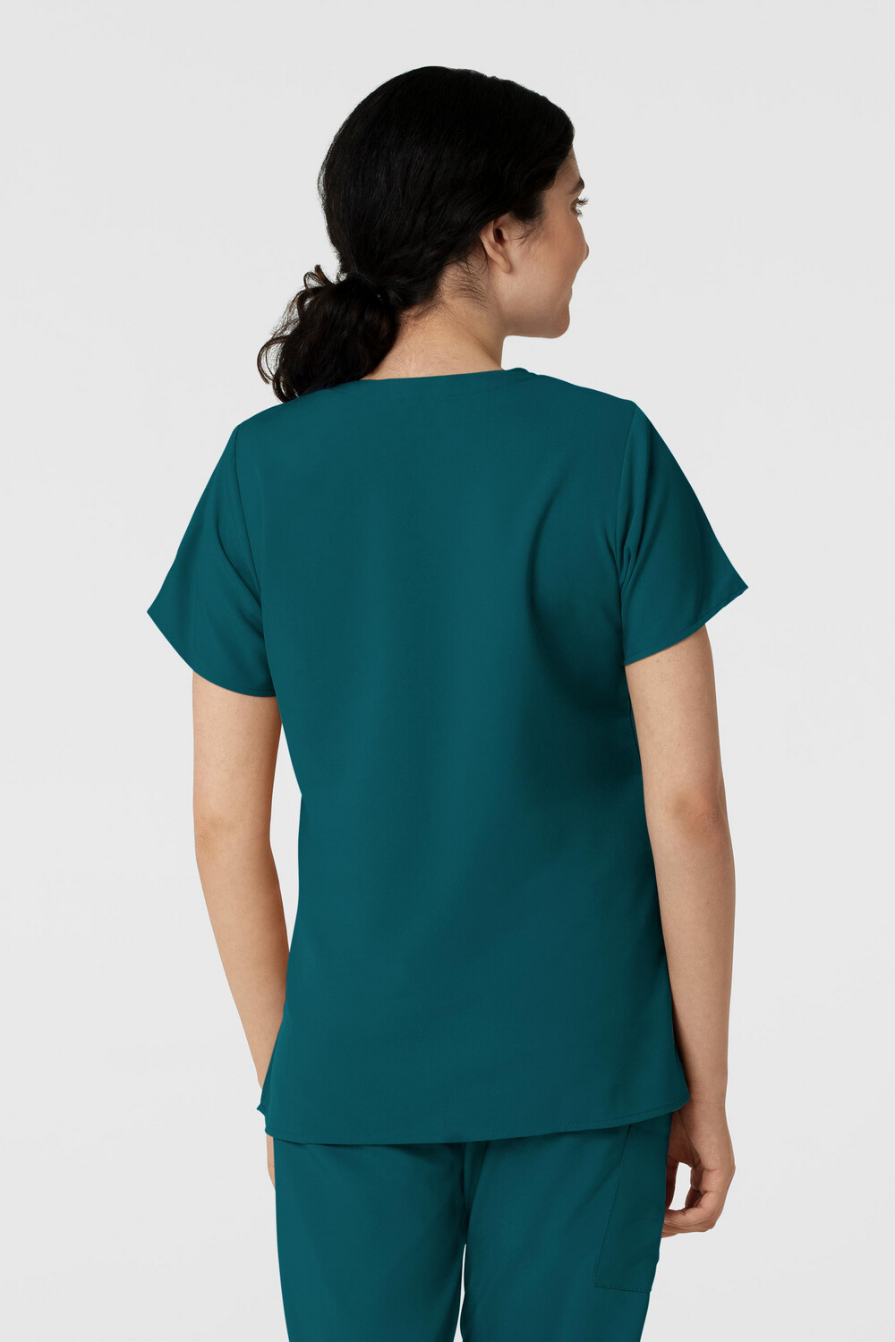 Casacca donna 6255 scollo a V caribbean blue