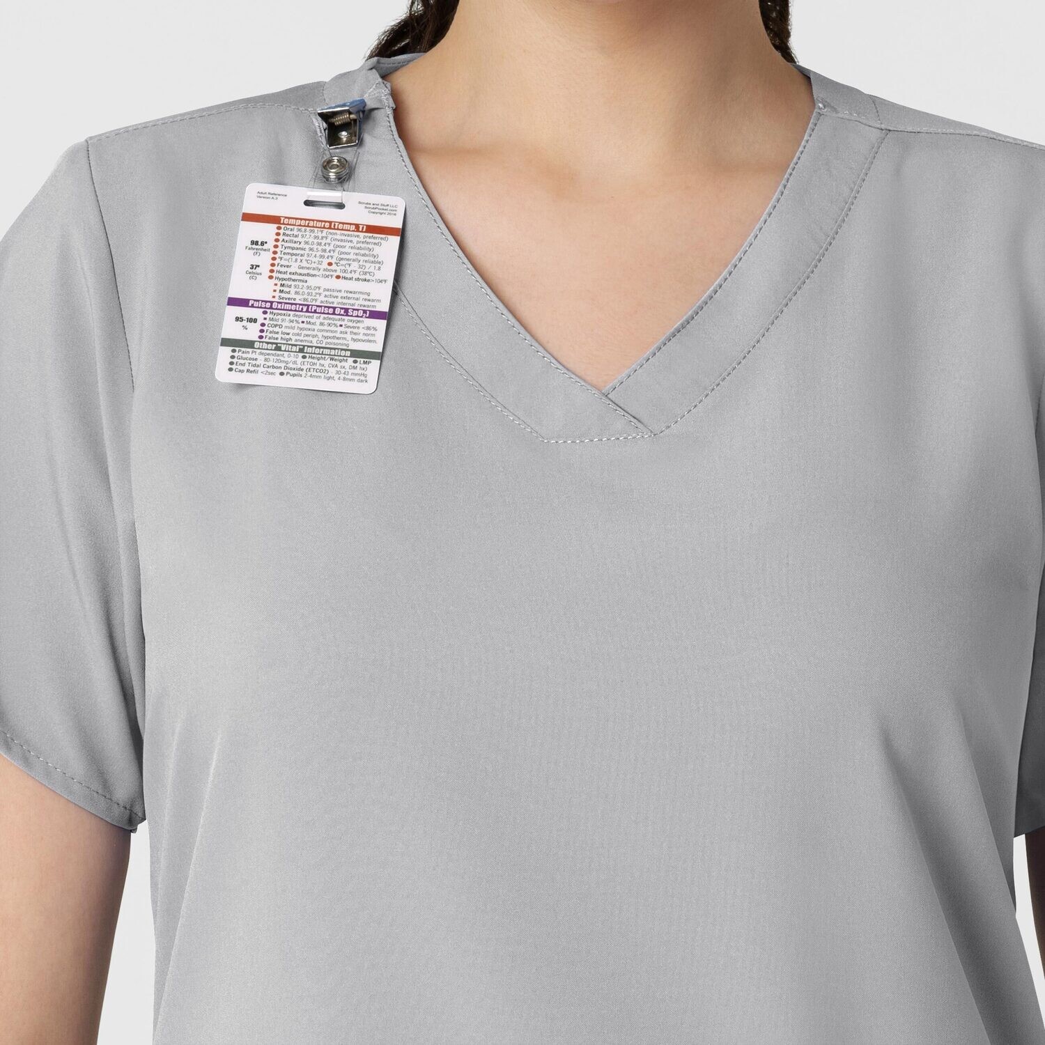 Casacca donna 6255 scollo a V grey