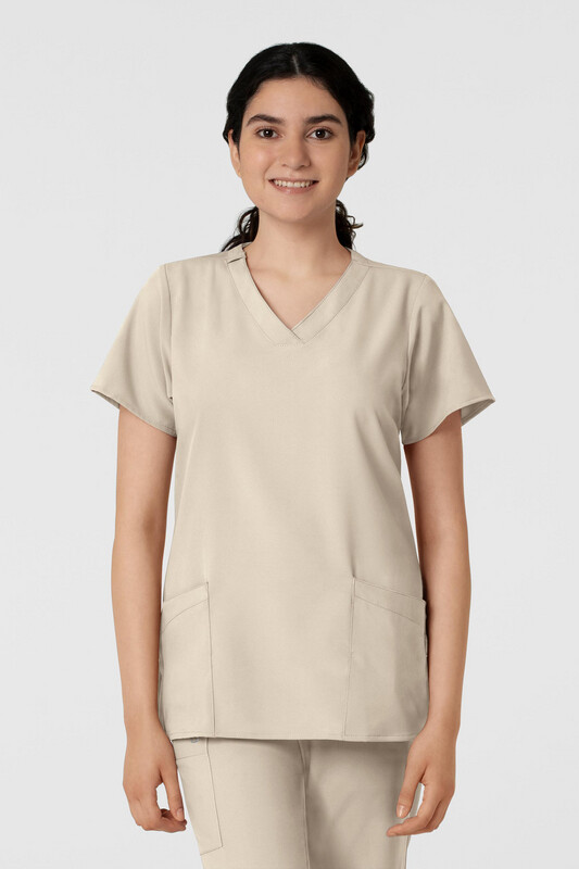 Casacca donna 6255 scollo a V khaki