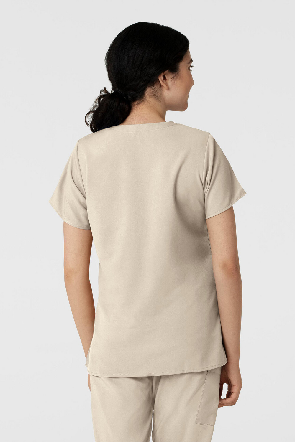 Casacca donna 6255 scollo a V khaki