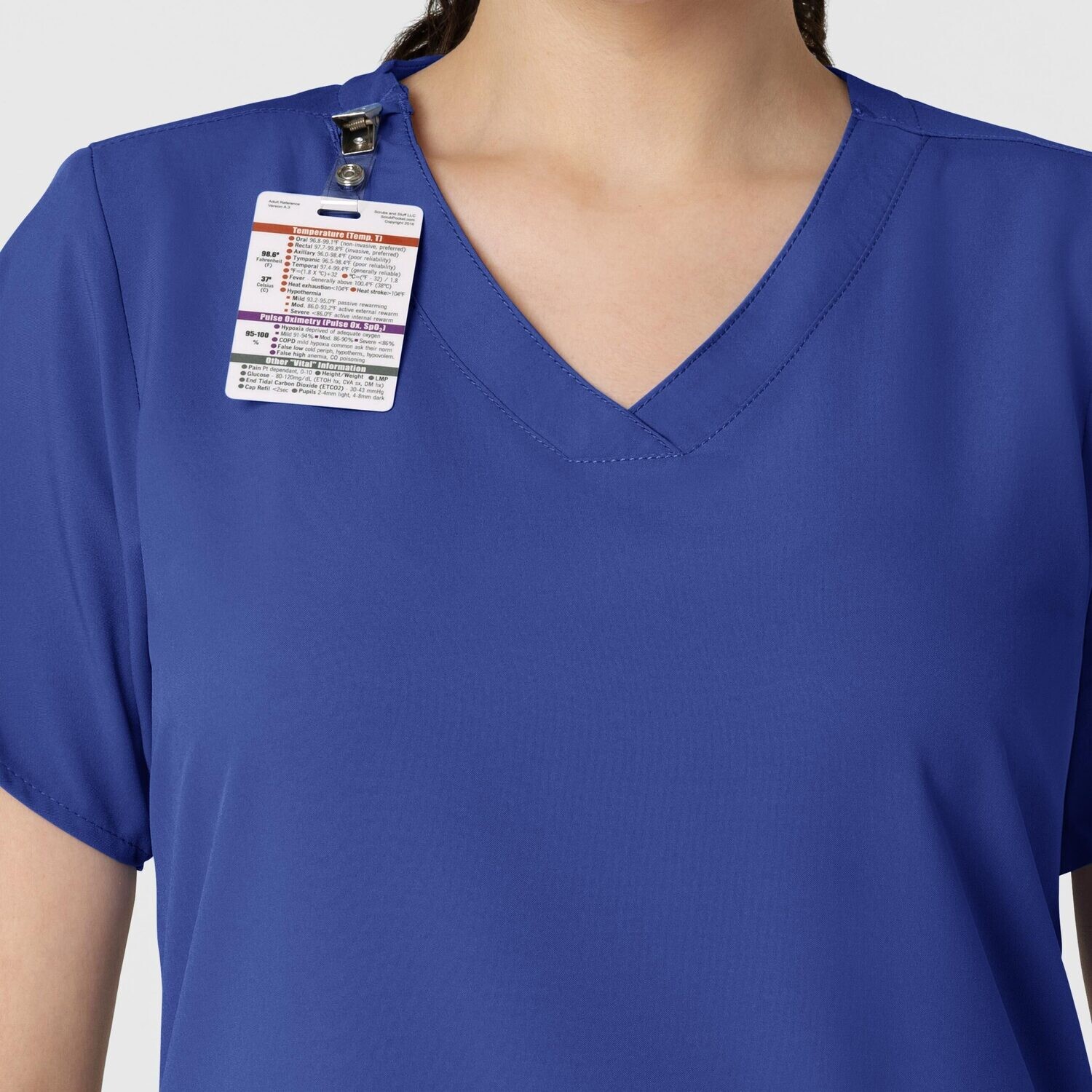 Casacca donna 6255 scollo a V galaxy blue