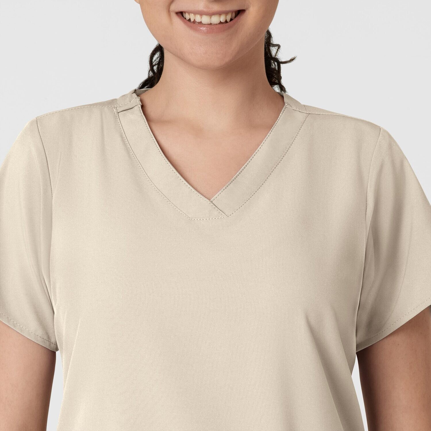 Casacca donna 6255 scollo a V khaki