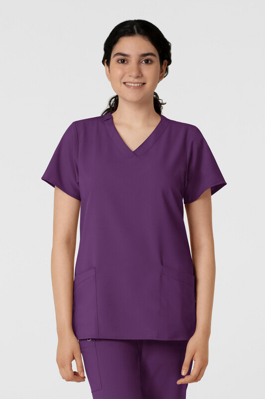Casacca donna 6255 scollo a V eggplant