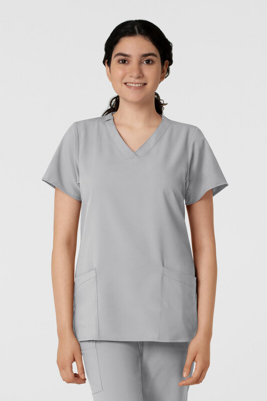 Casacca donna 6255 scollo a V grey
