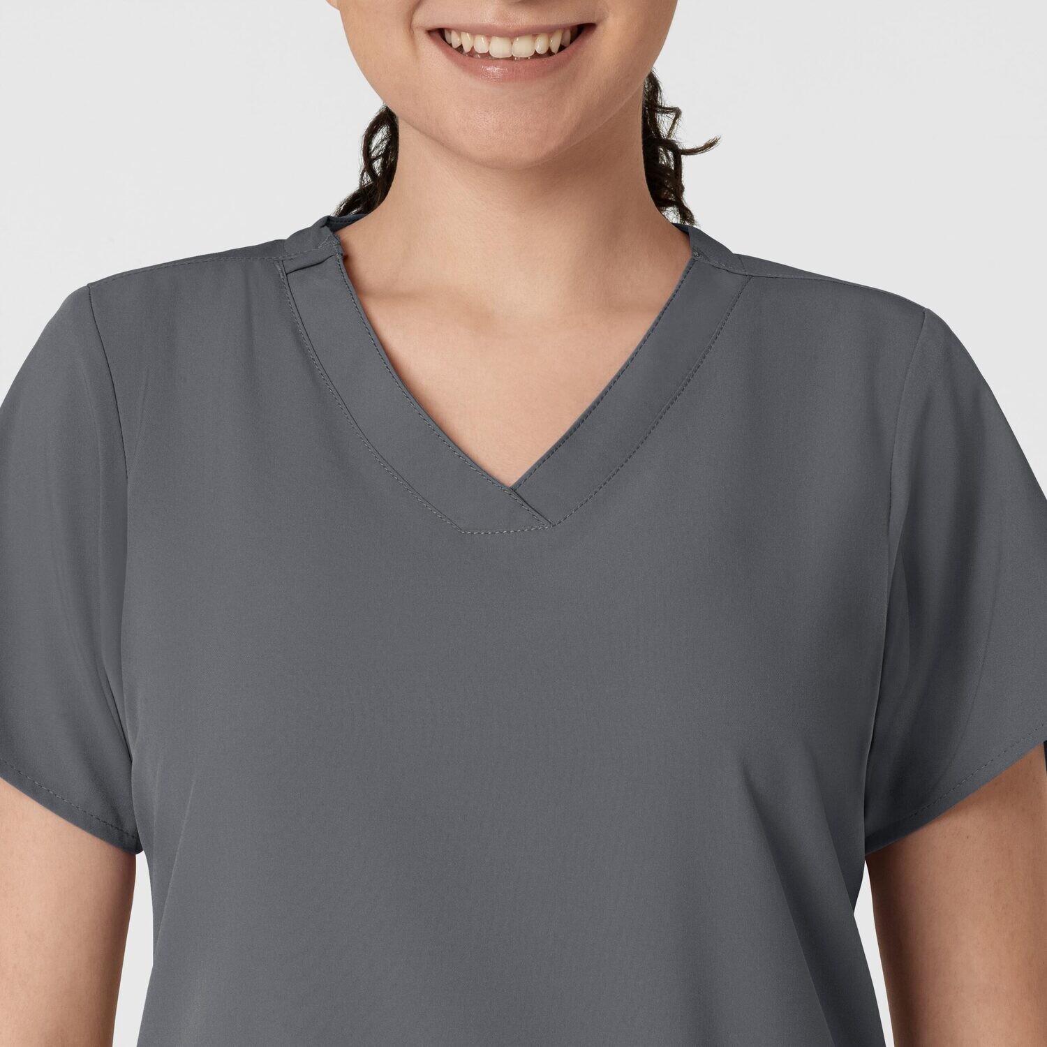 Casacca donna 6255 scollo a V pewter