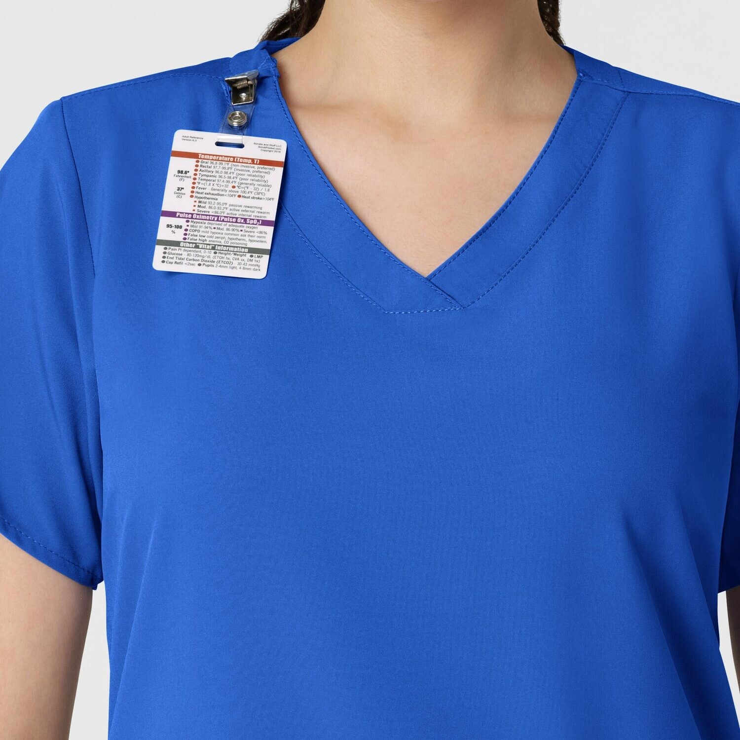 Casacca donna 6255 scollo a V royal blue