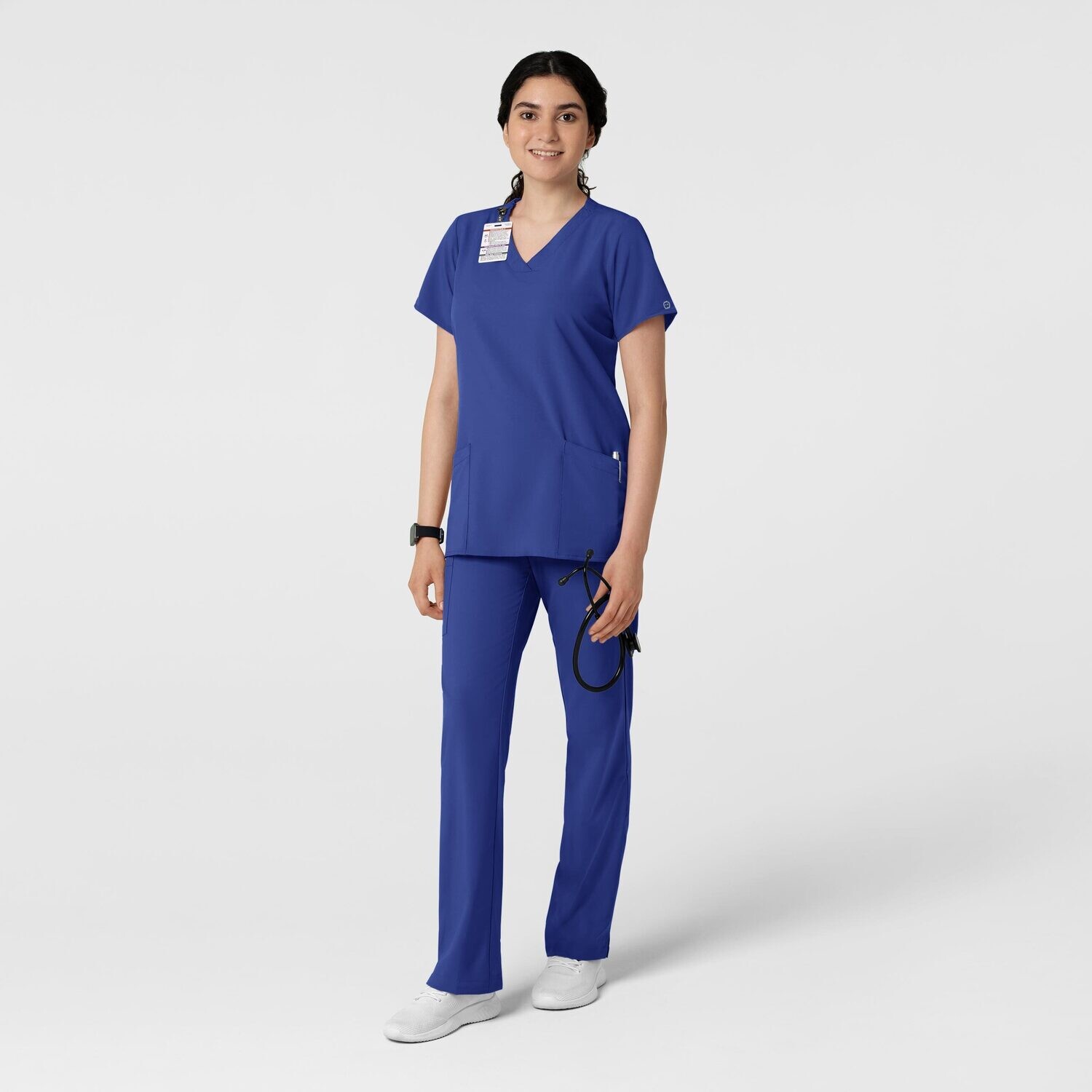 Casacca donna 6255 scollo a V galaxy blue