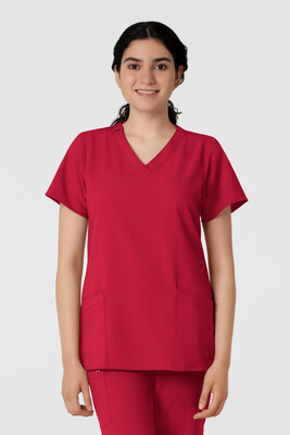 Casacca donna 6255 scollo a V red