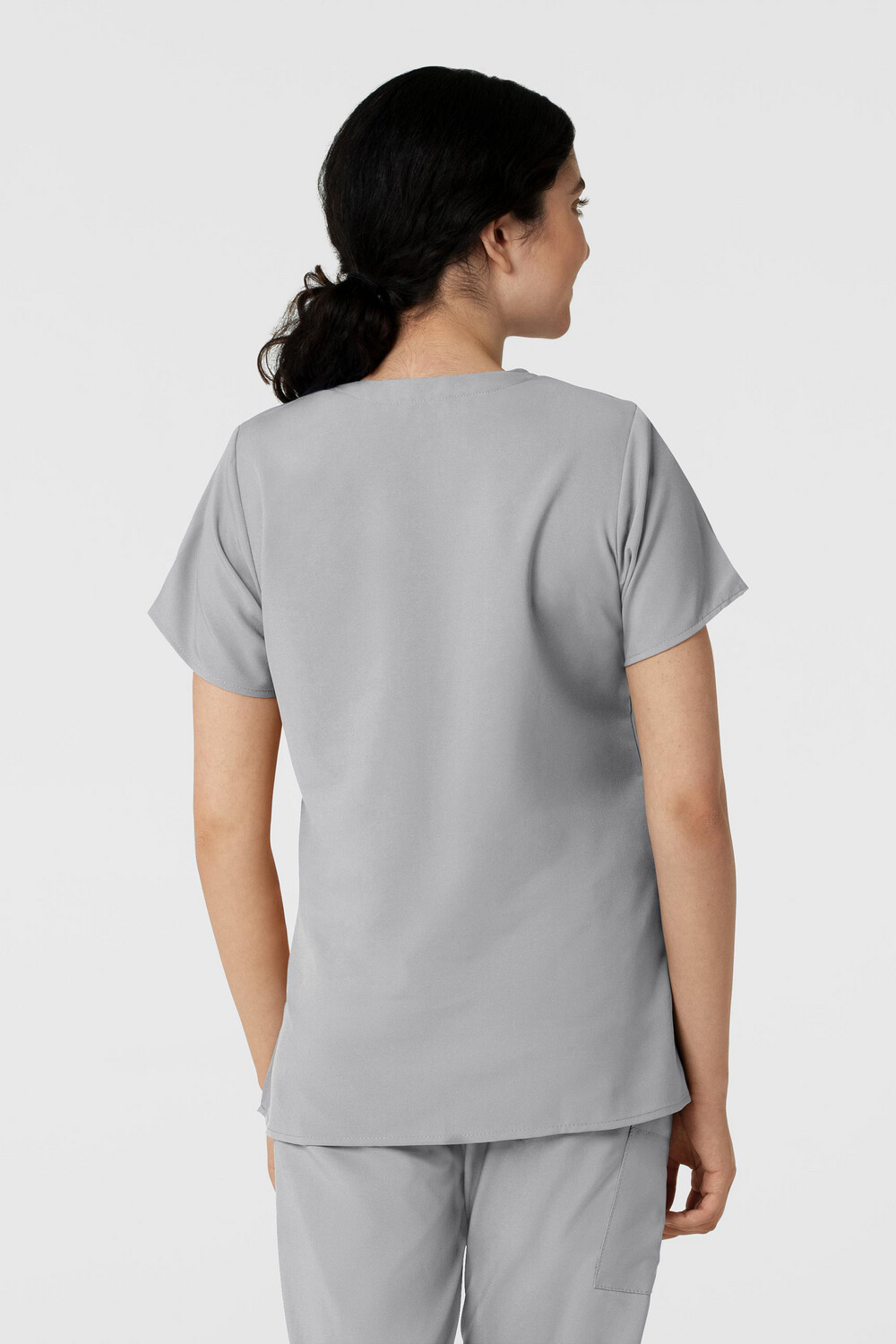 Casacca donna 6255 scollo a V grey