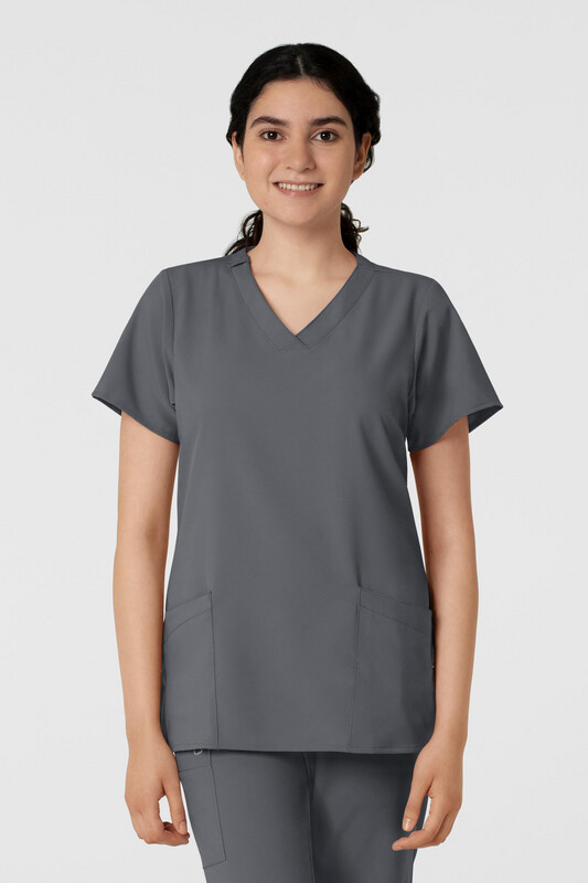 Casacca donna 6255 scollo a V pewter