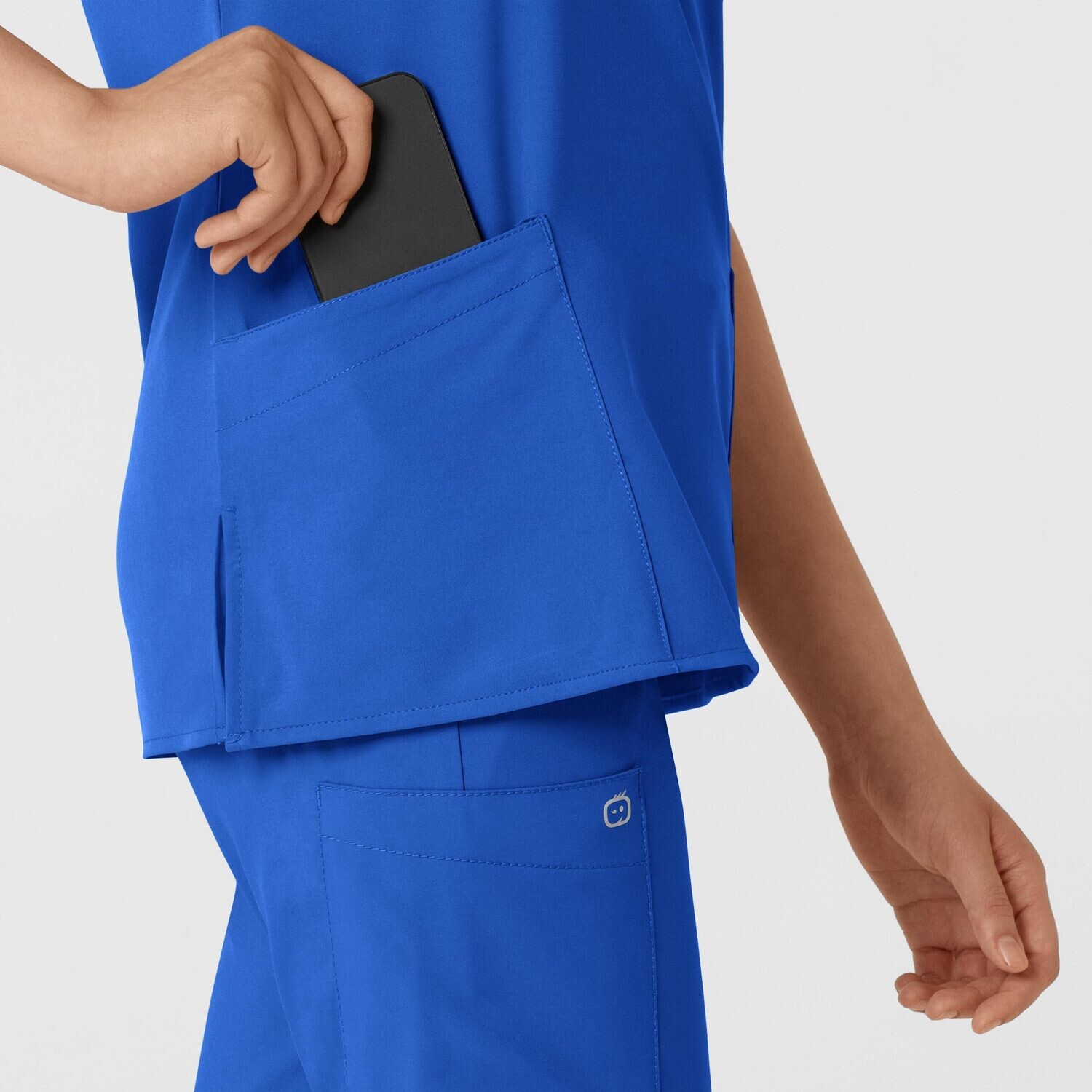 Casacca donna 6255 scollo a V royal blue